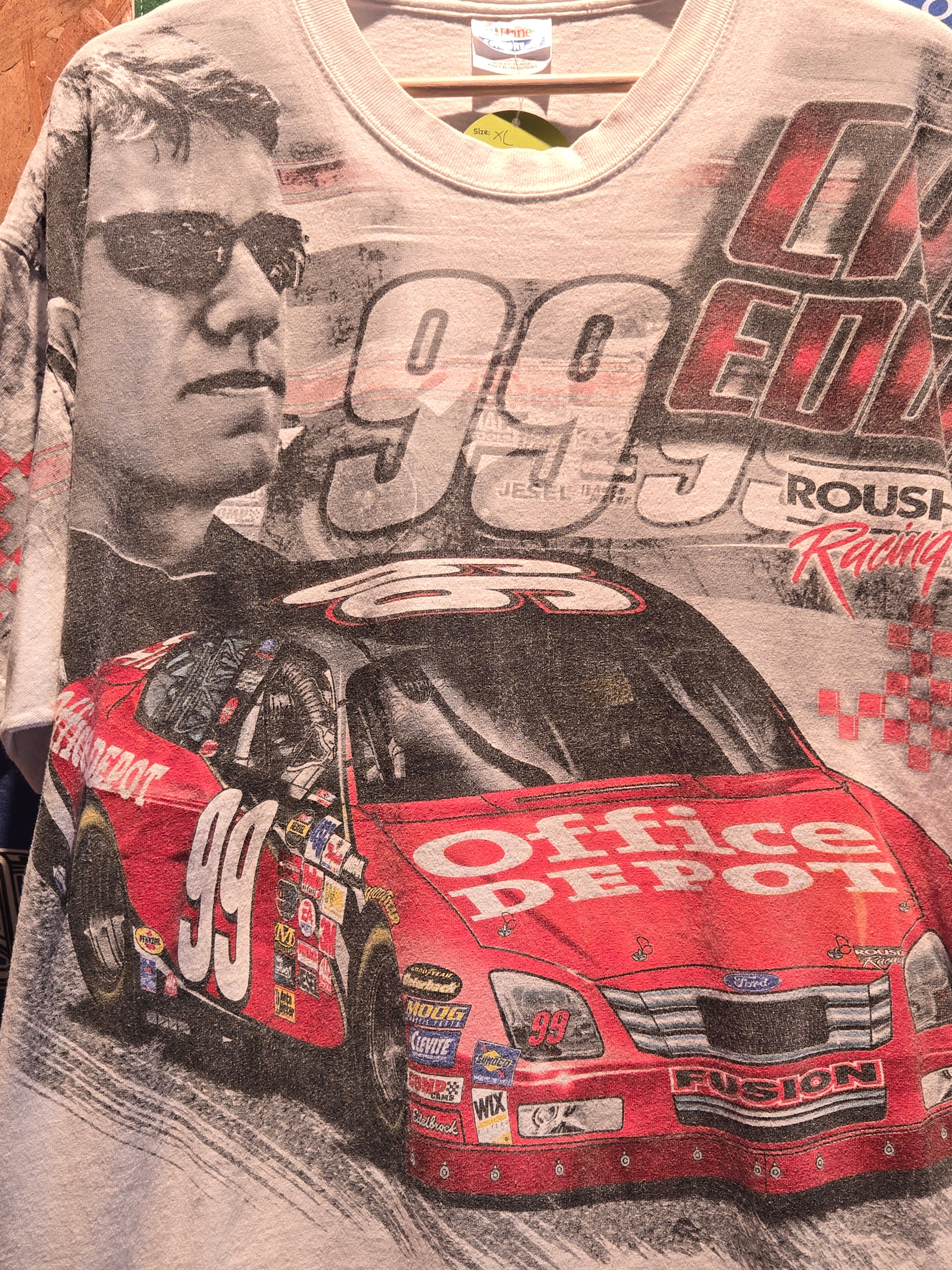 VTG Carl Edwards Nascar T-Shirt All Over Print :XL