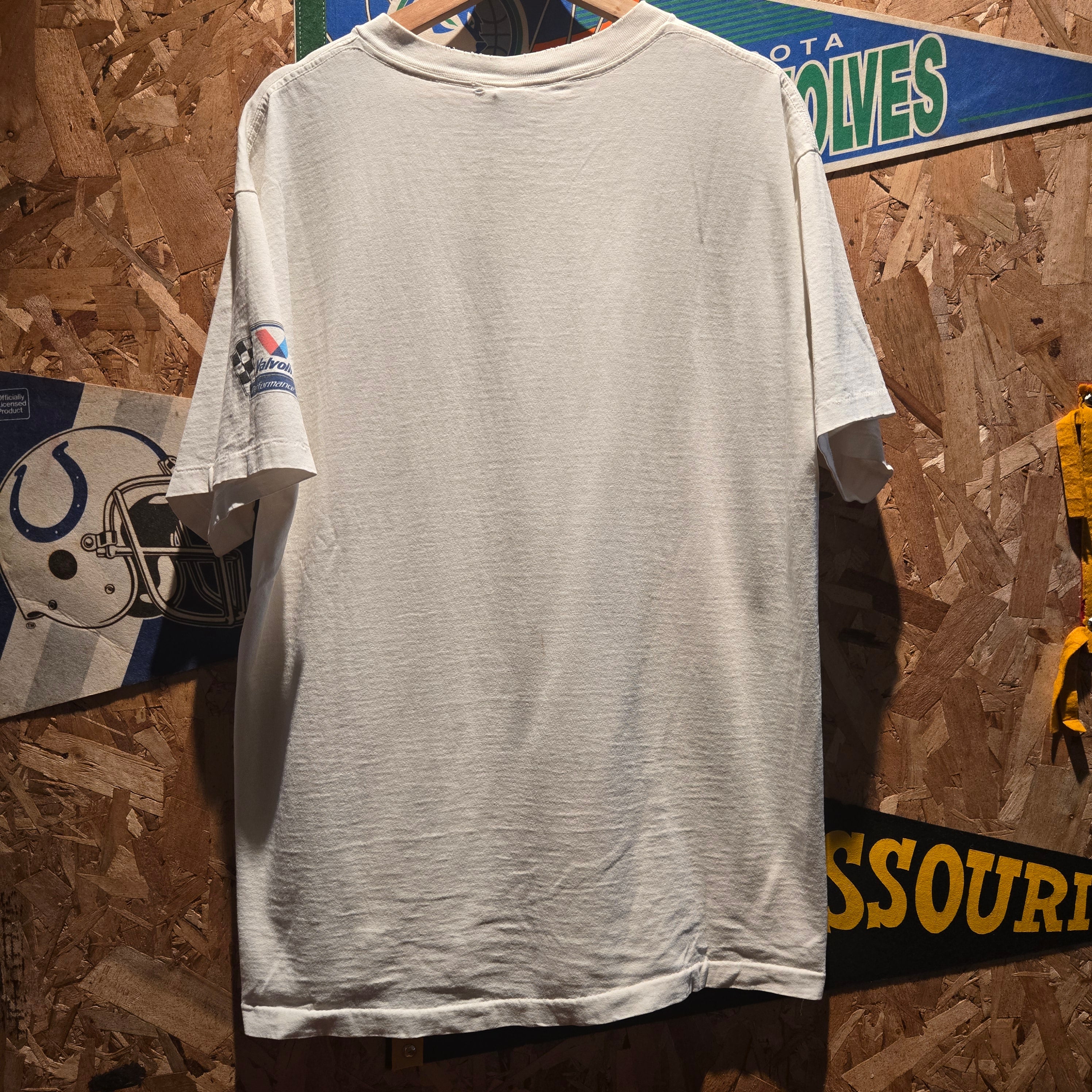 VTG Valvoline Mark Martin White T-Shirt Single Stitch: XL