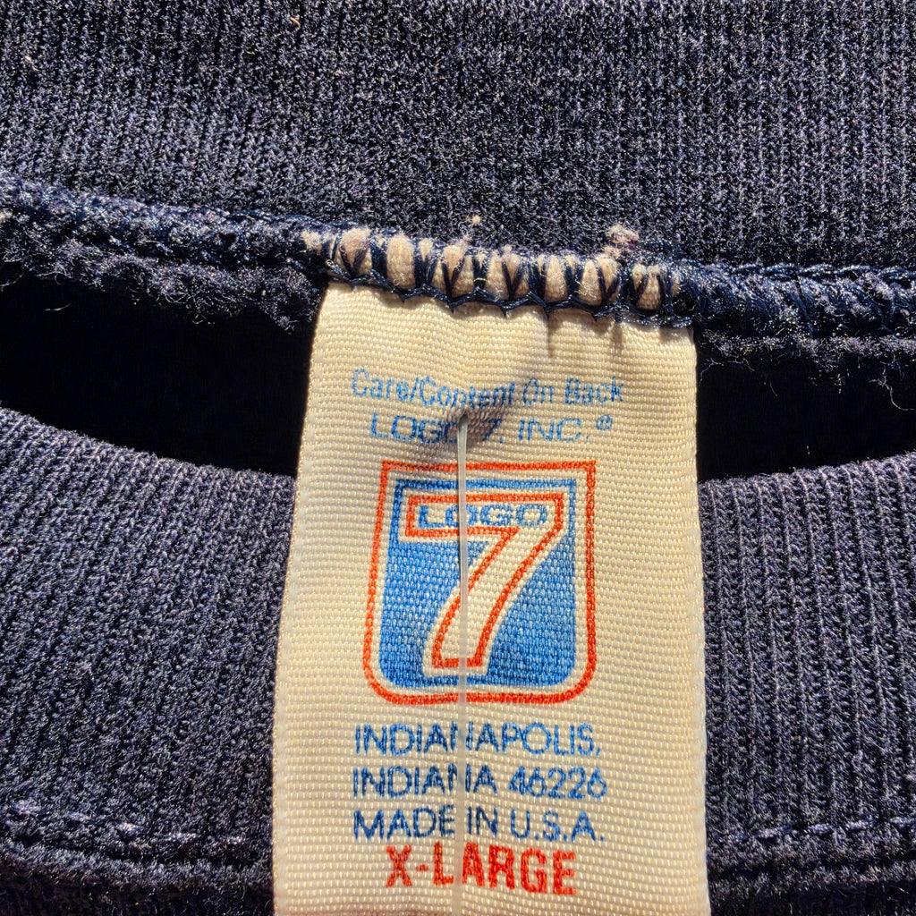 VTG 1995 Chicago Bears NFL Logo 7 Navy Sweatshirt: XL