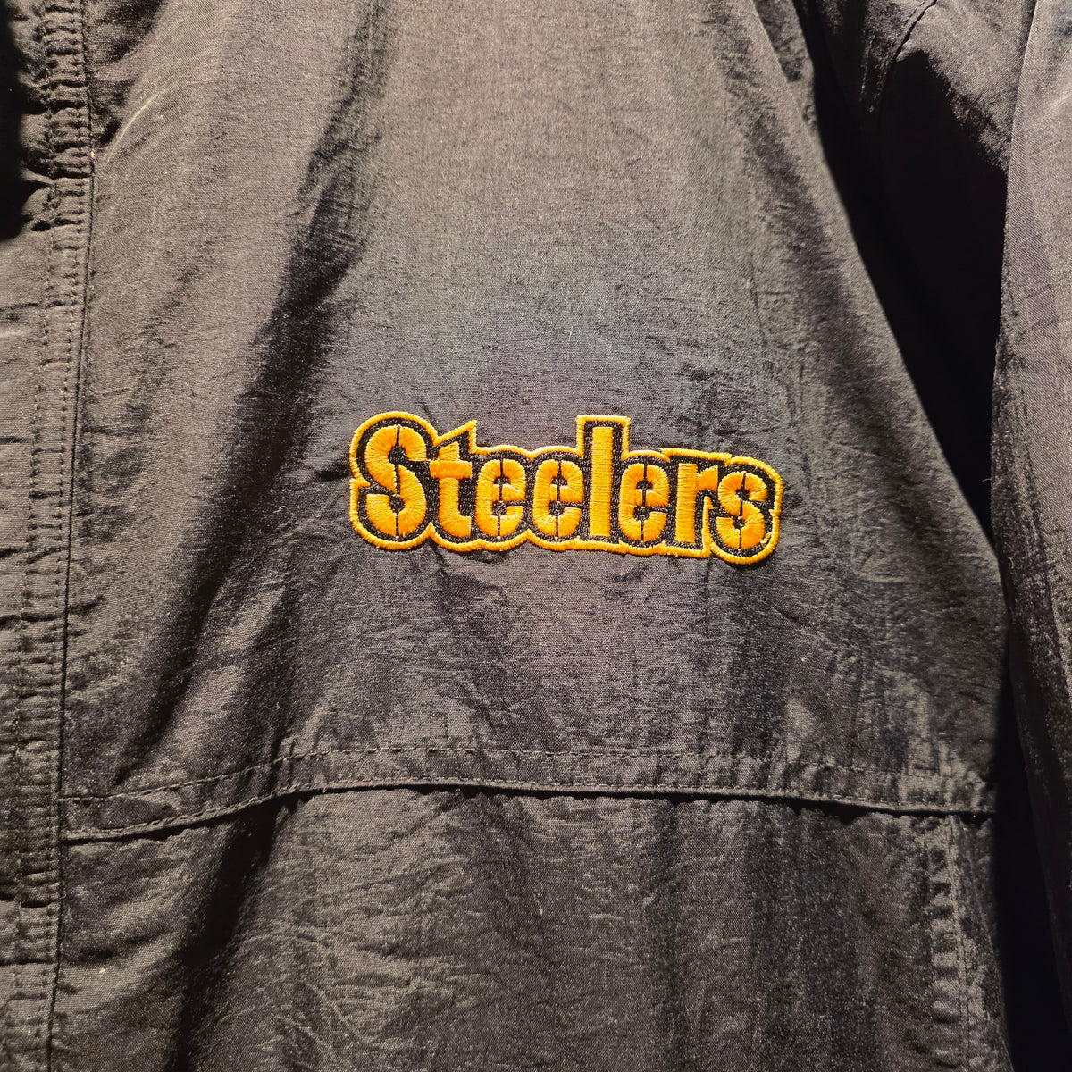 VTG Pittsburgh Steelers Reebok NFL Puffer Jacket Big Logo Mens: XL
