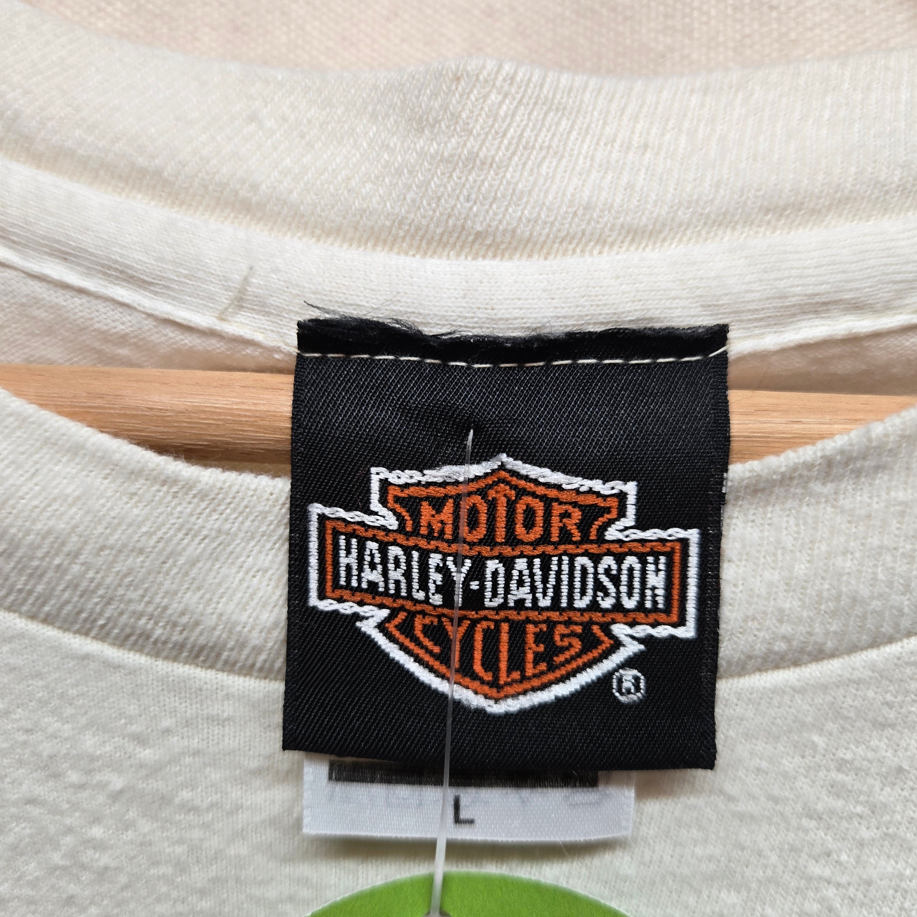 VTG 90's Harley Davidson St. Louis Missouri Arch American Flag Sleeves: Large