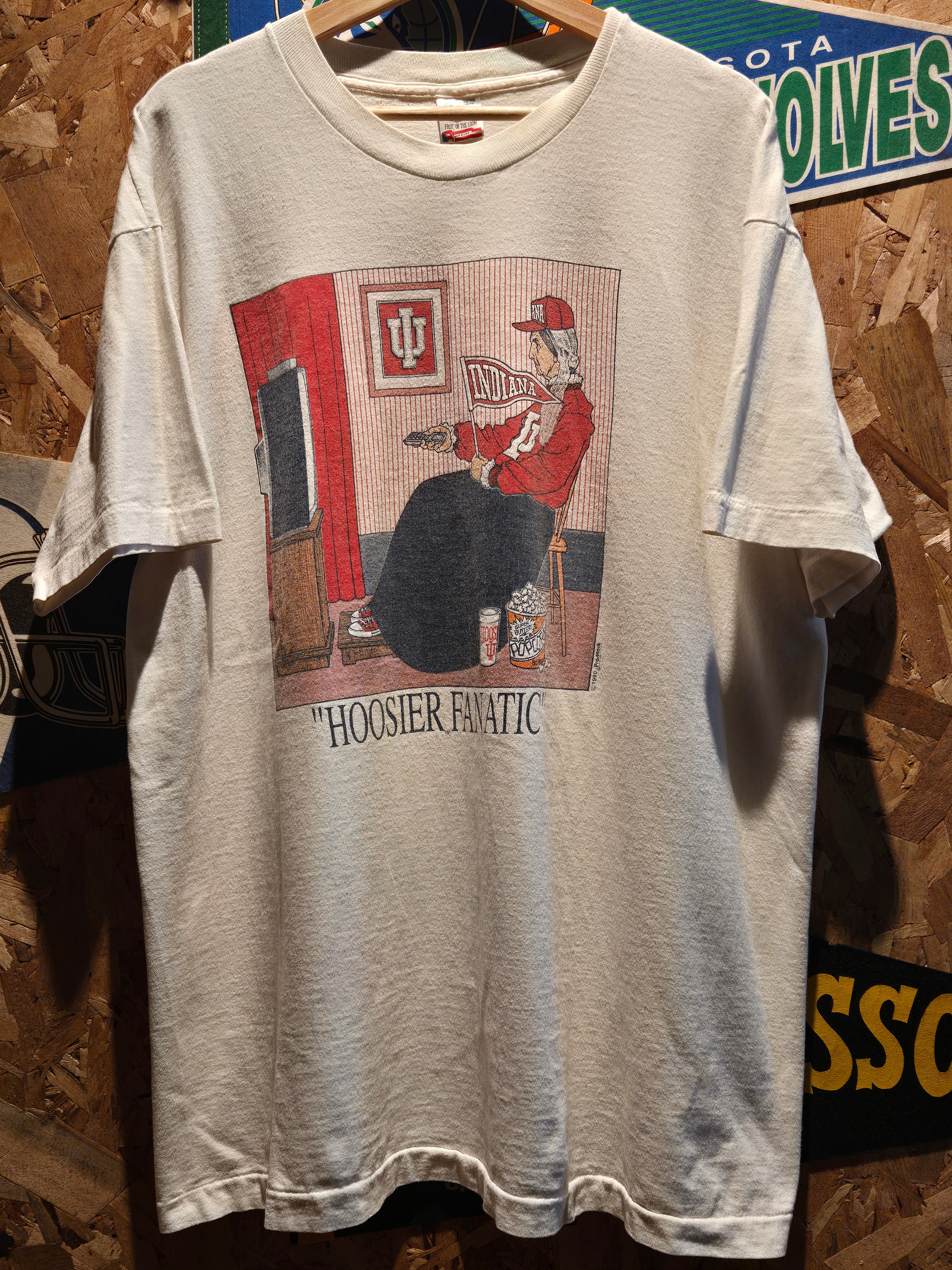 VTG 90's Indiana Hoosiers T-Shirt Grandma Hoosier Fanatic Size XL
