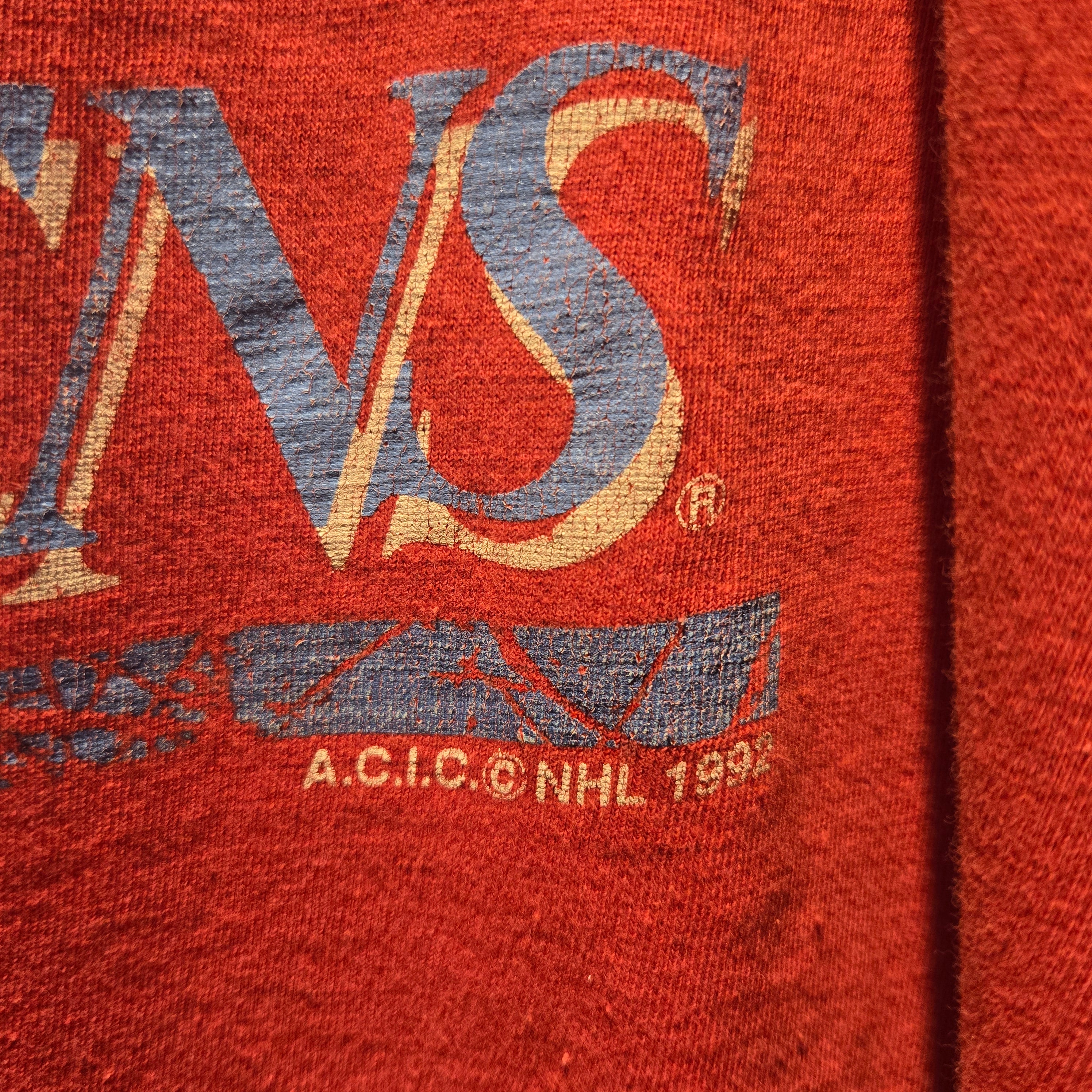 VTG 1992 Montreal Canadiens NHL Hockey Single Stitch T-Shirt: XL