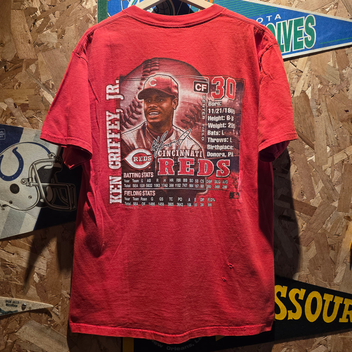 2009 Ken Griffey Jr Cincinnati Reds Red T-Shirt: Large