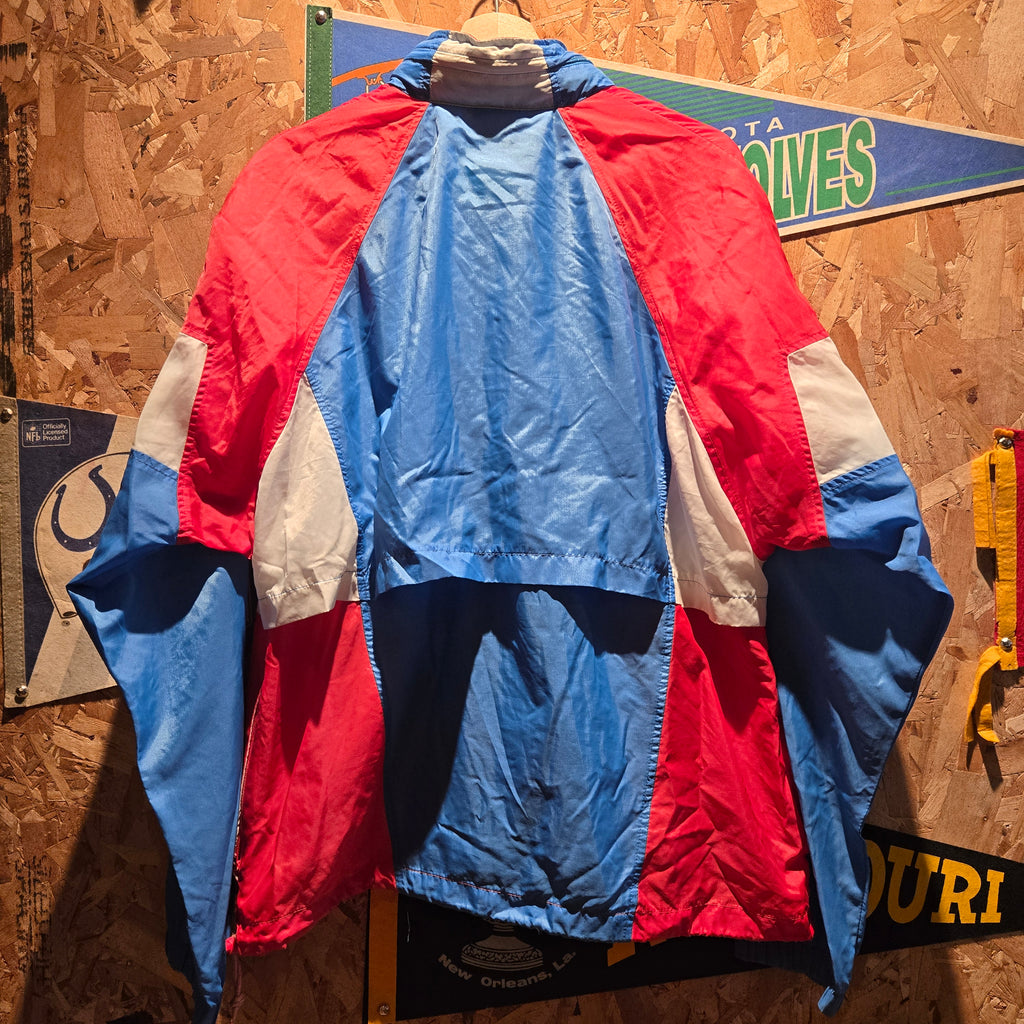 VTG Nike Windbreaker Spellout  Red,White,Blue W/ Hood: Large