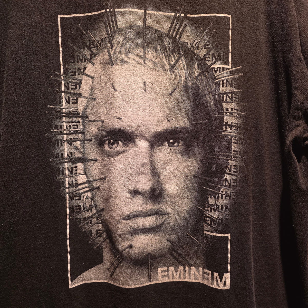 Y2K Rocky Road Eminem Black Rap T-Shirt Double Sided: XXL