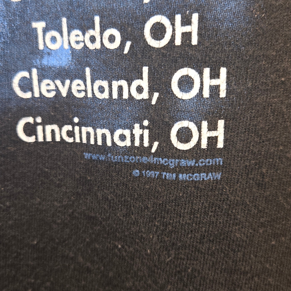 Vintage Tim McGraw 1997 Everywhere Tour T-Shirt Single Stitch: Large