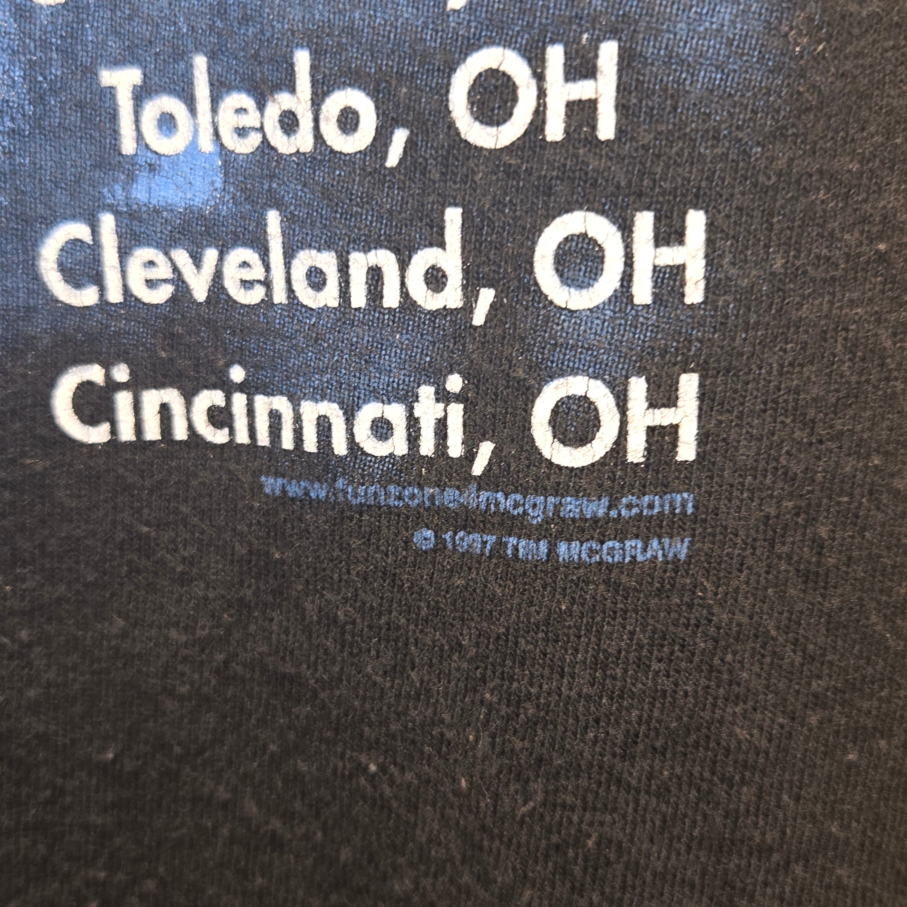 Vintage Tim McGraw 1997 Everywhere Tour T-Shirt Single Stitch: Large
