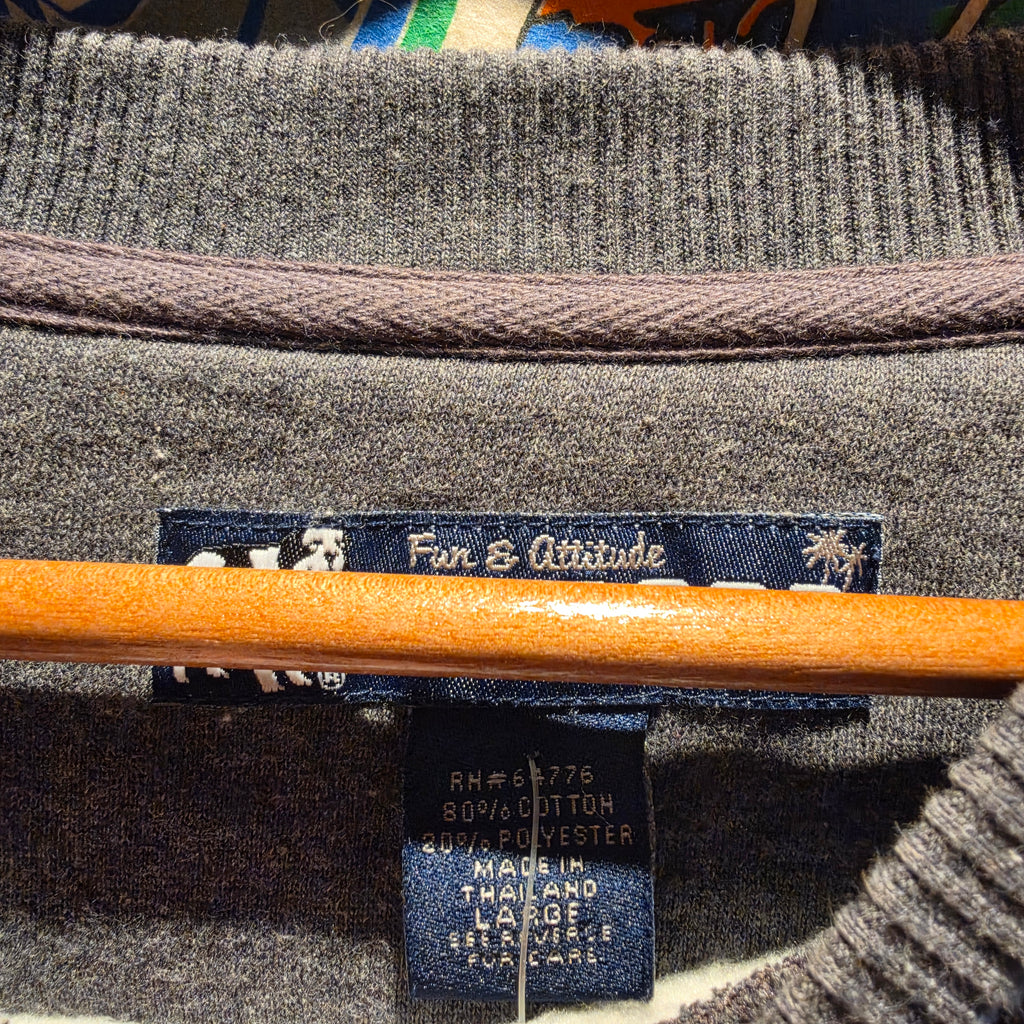 VTG Big Dogs America's Heroes BDFD Firefighter Grey Sweatshirt: Large