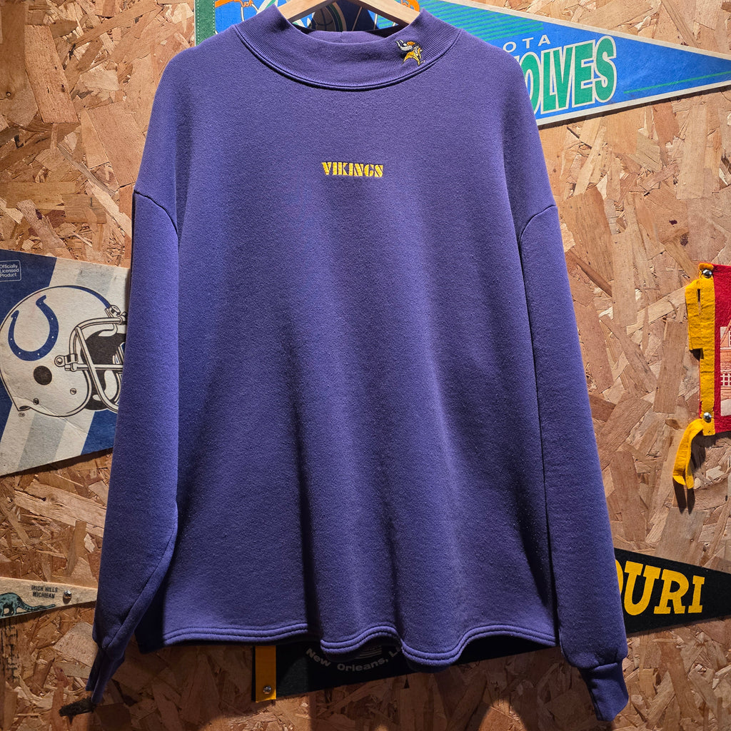 VTG Majestic Minnesota Vikings Sweatshirt Made In USA: XL