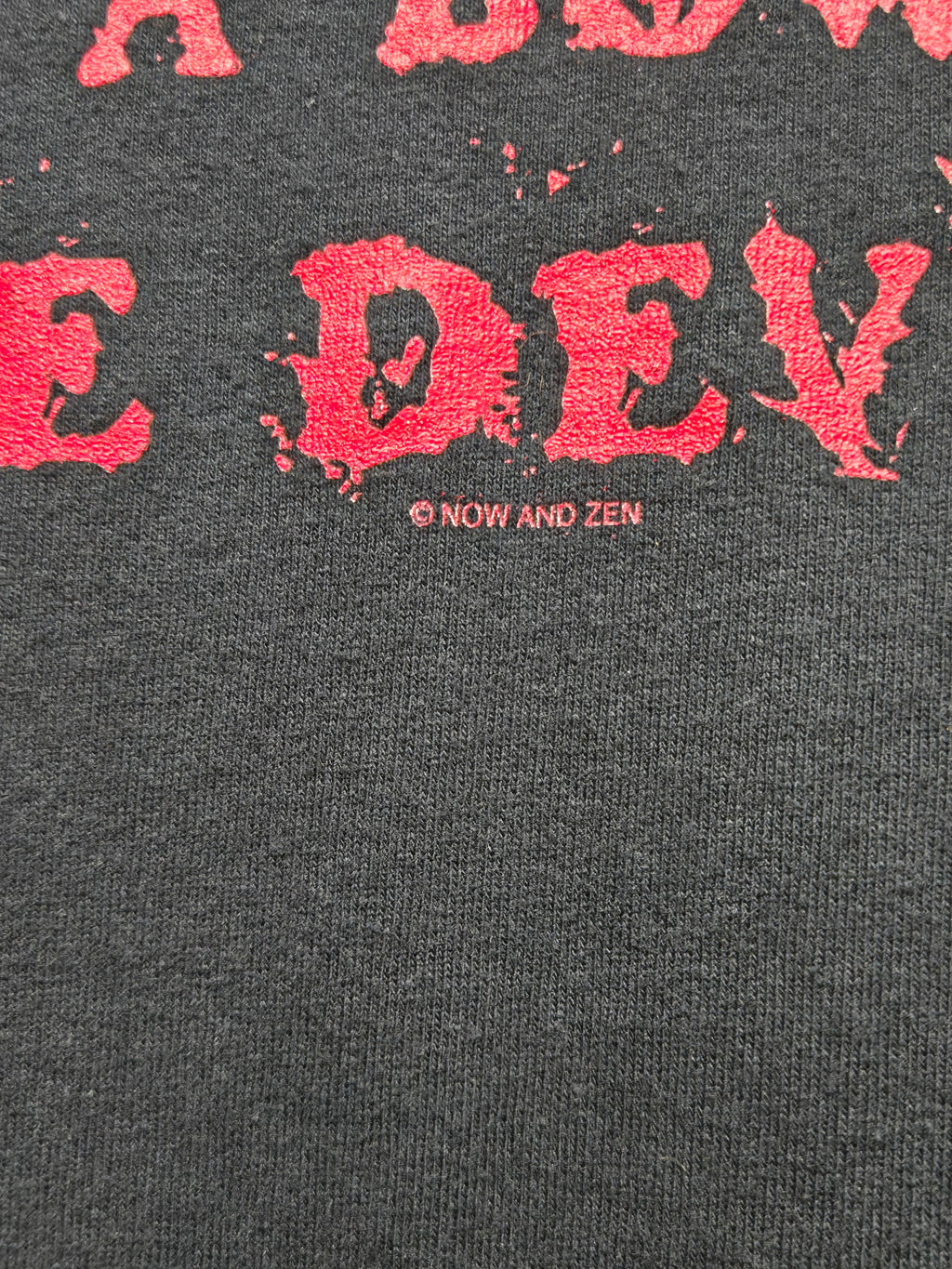VTG "I Packed A Bowl With The Devil" Black T-shirt Now And Zen: 2XL