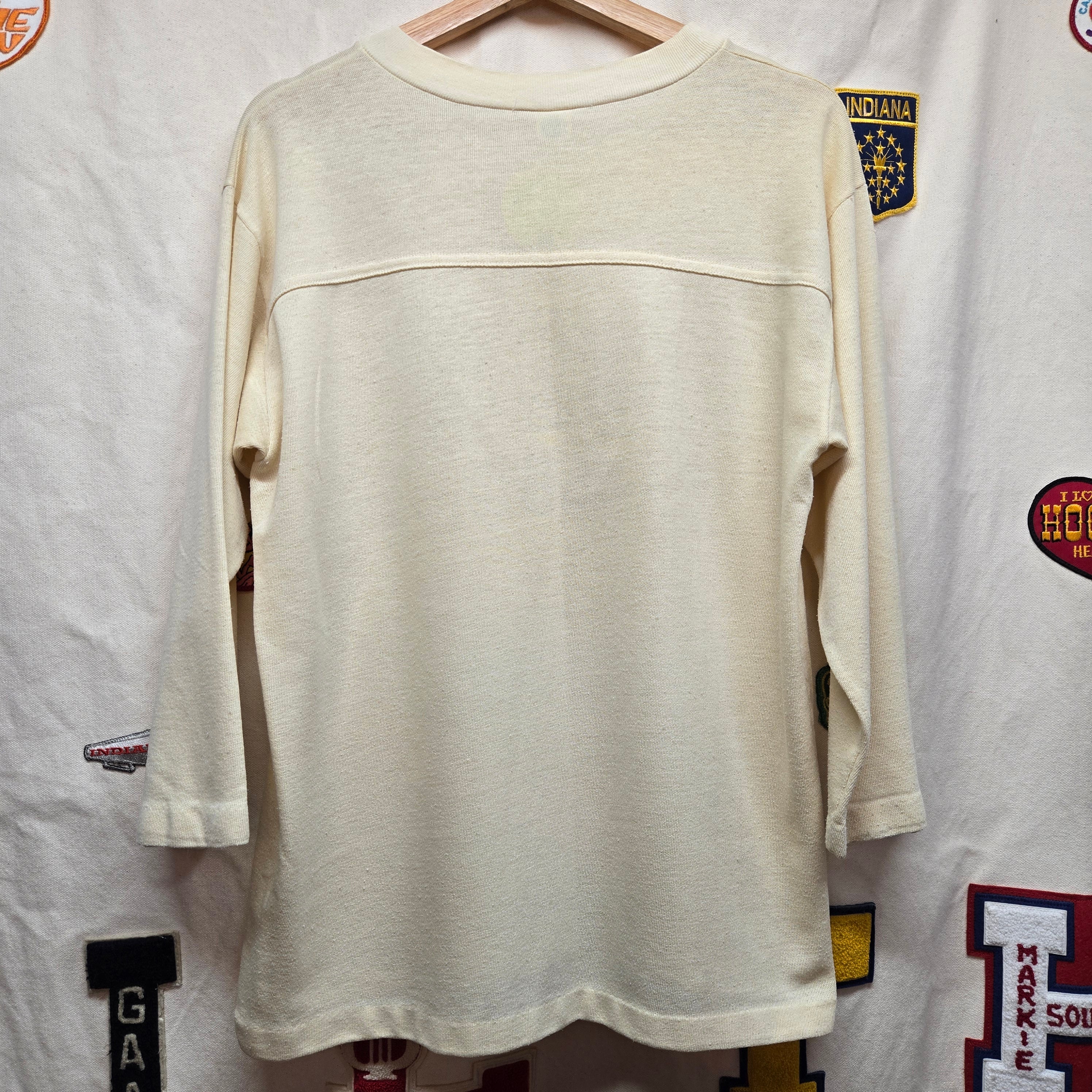VTG 80's Southren Illinois University 3/4 Sleeve T-Shirt Salukis: Large
