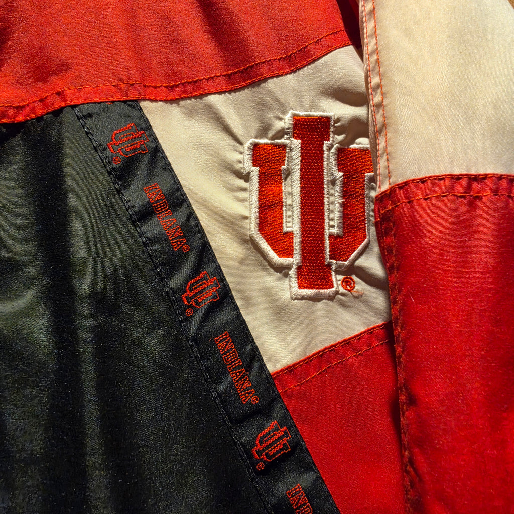 VTG Indiana Hoosiers Puffer Jacket Turbo Sportswear Spellout: Large