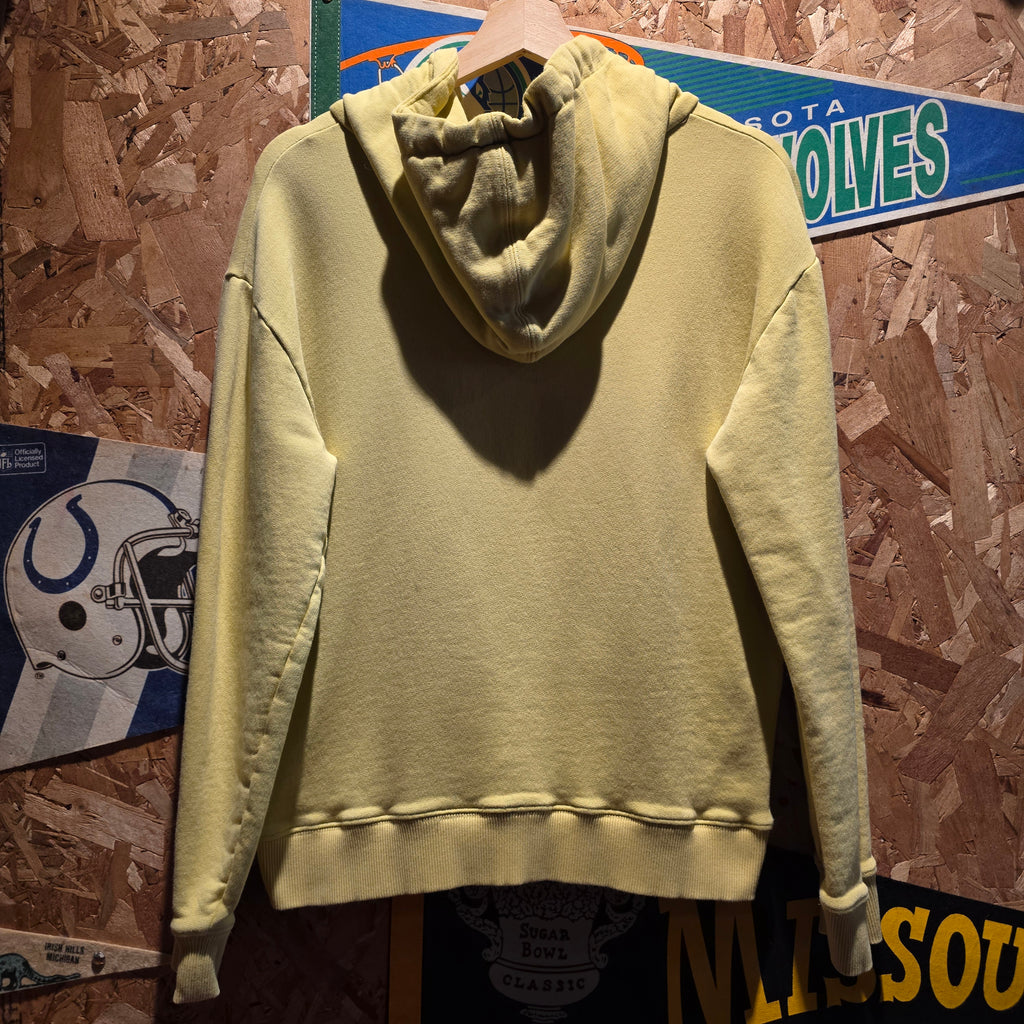 Saint Laurent Paris Lime Yellow Pullover Hoodie Designer: Small
