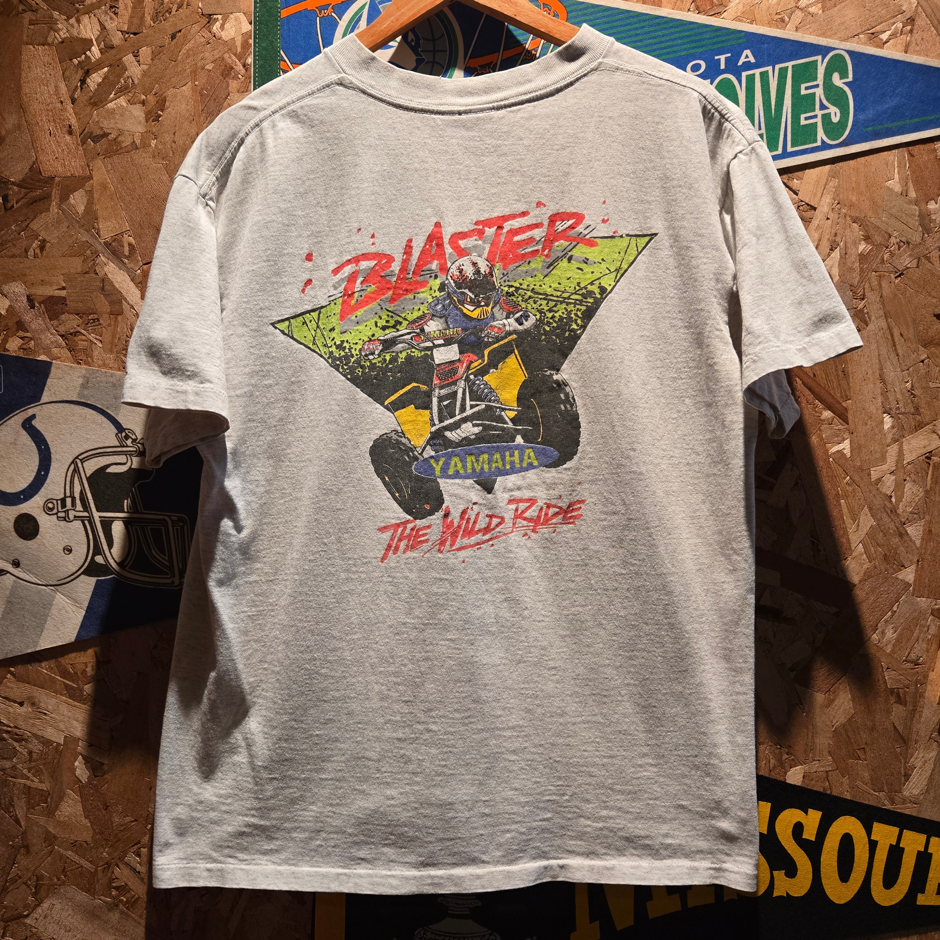 VTG Yamaha Blaster "The Wild Ride" Graphic T-Shirt Single Stitch Made In USA: Large