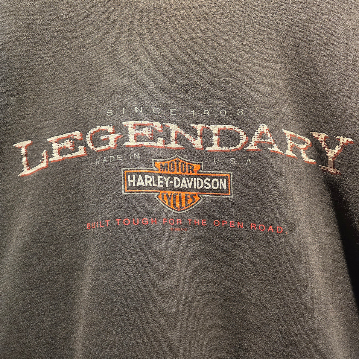 VTG 90's Harley Davidson Black Sweatshirt Buds Evansville: XXL