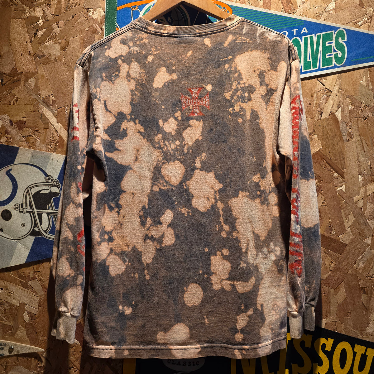 VTG Y2K West Coast Choppers Tye Dye Long Sleeve T-Shirt "Choppers For Life": Medium