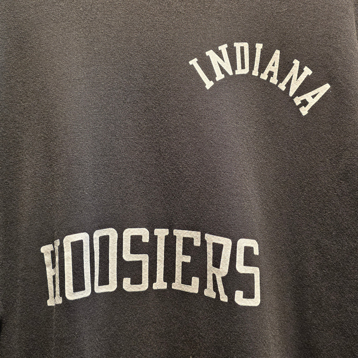 VTG Indiana University Hoosiers Black Sweatshirt Double Sided: 2XL