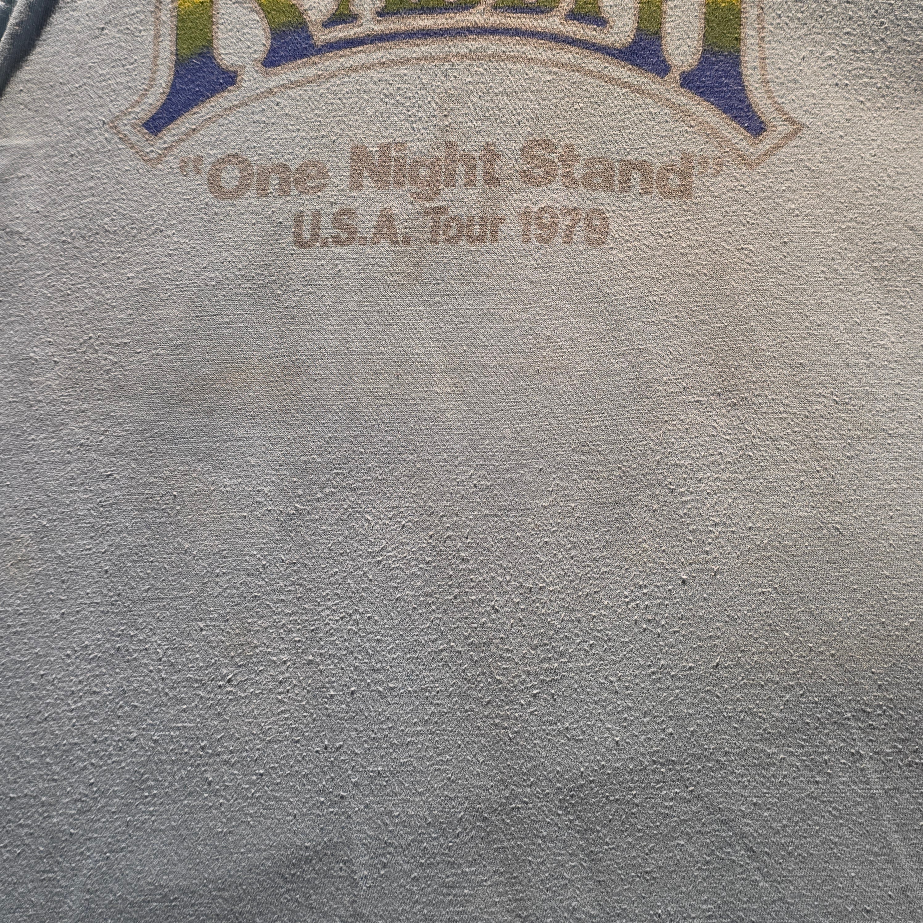 VTG 1979 Eddie Rabbit "One Night Stand" U.S.A Tour Graphic T-Shirt: Small