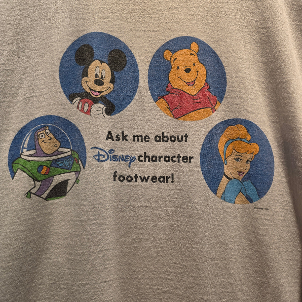 VTG Disney Pixar Promotional Characters White Graphic T-Shirt: XL