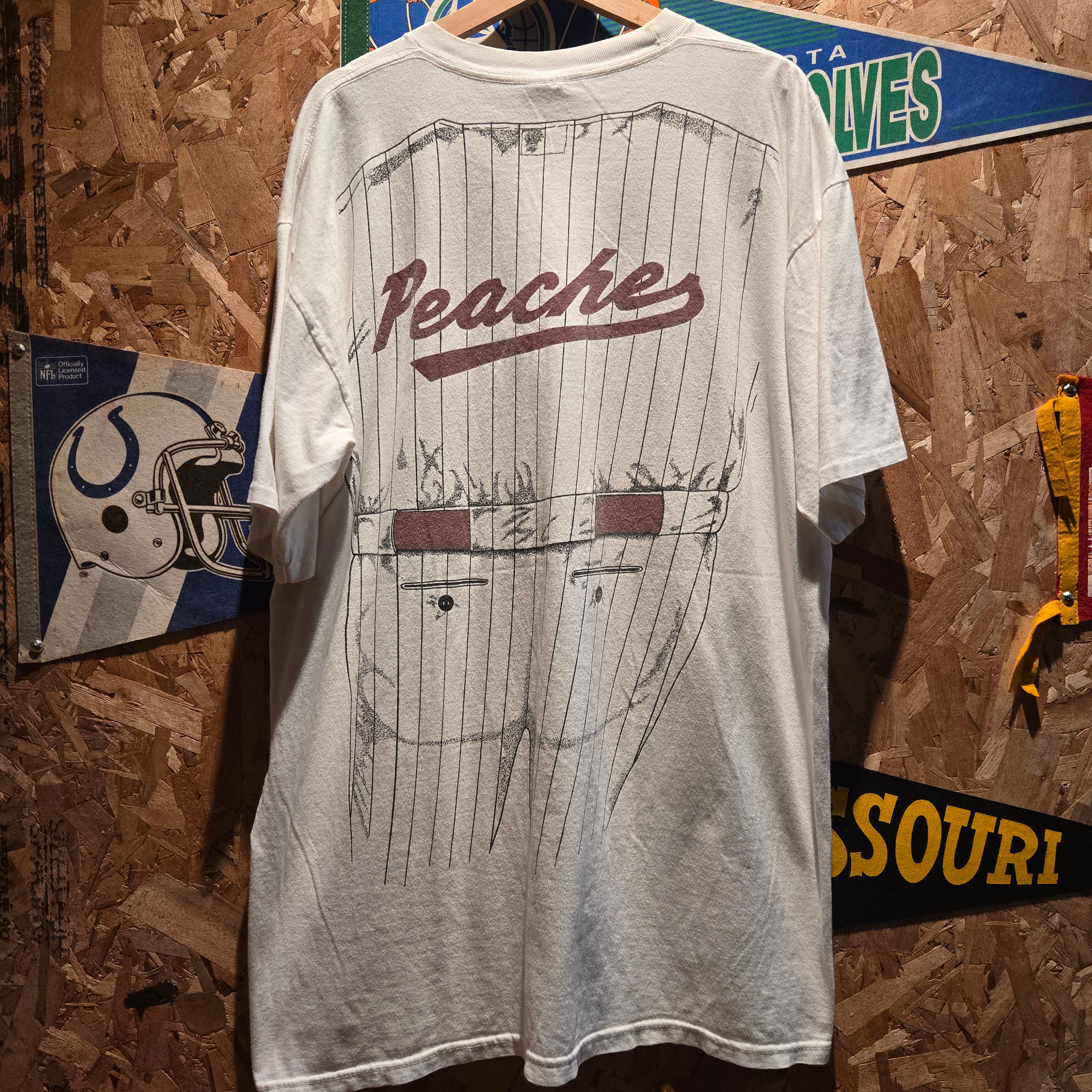 VTG A League Of Their Own Jersey Shirt Peaches Graphic T-Shirt Single Stitch USA: 2XL