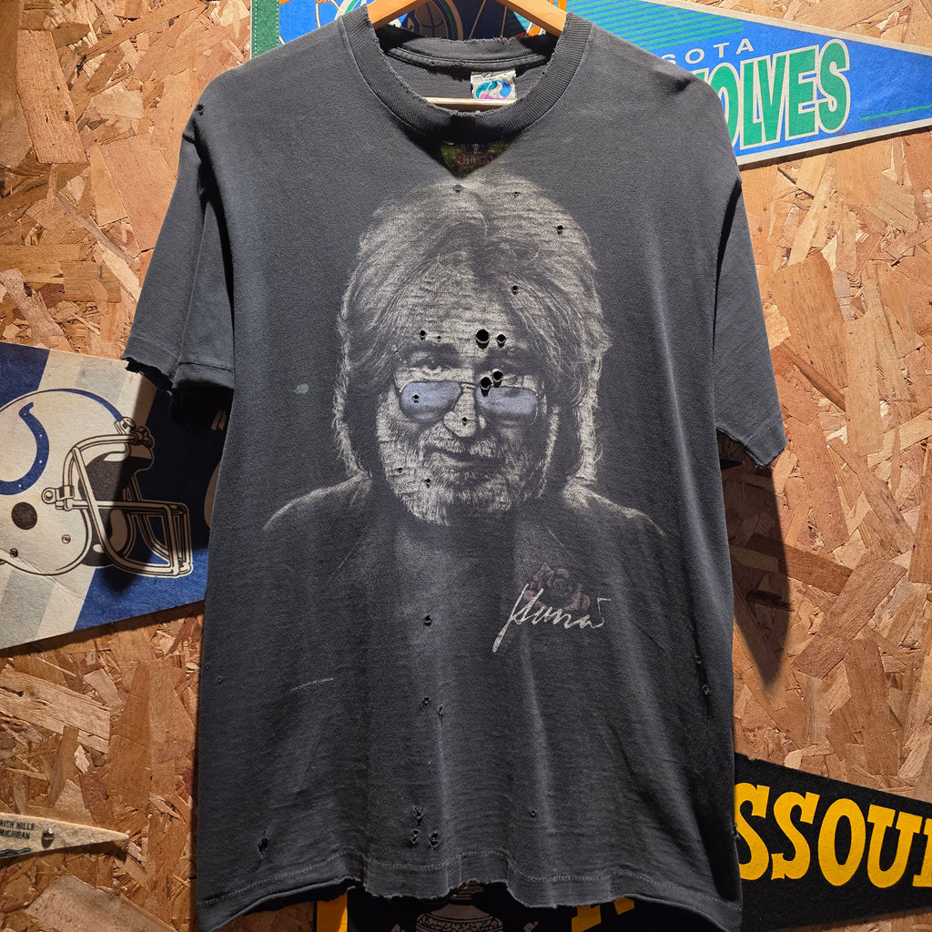 VTG Distressed Grateful Dead Liquid Blue Jerry Garcia T-Shirt RARE 1995: Large