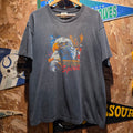 VTG Free Spirit Eagle Faded Black Single Stitch T-Shirt: XL