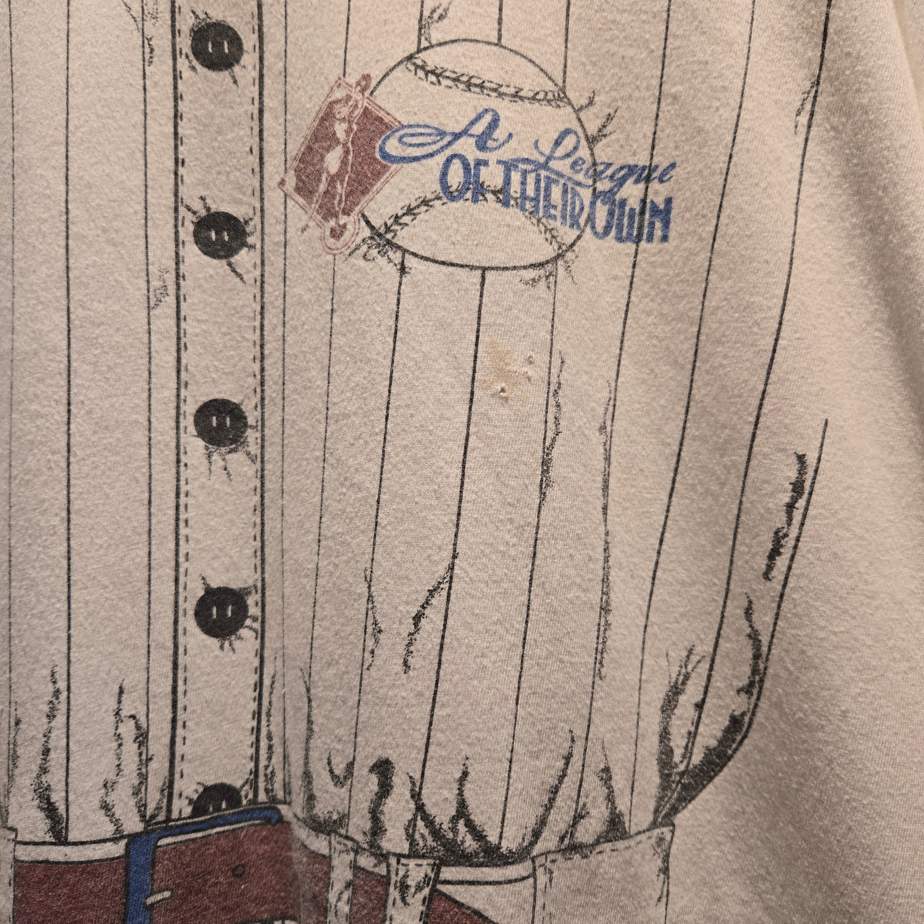 VTG A League Of Their Own Jersey Shirt Peaches Graphic T-Shirt Single Stitch USA: 2XL