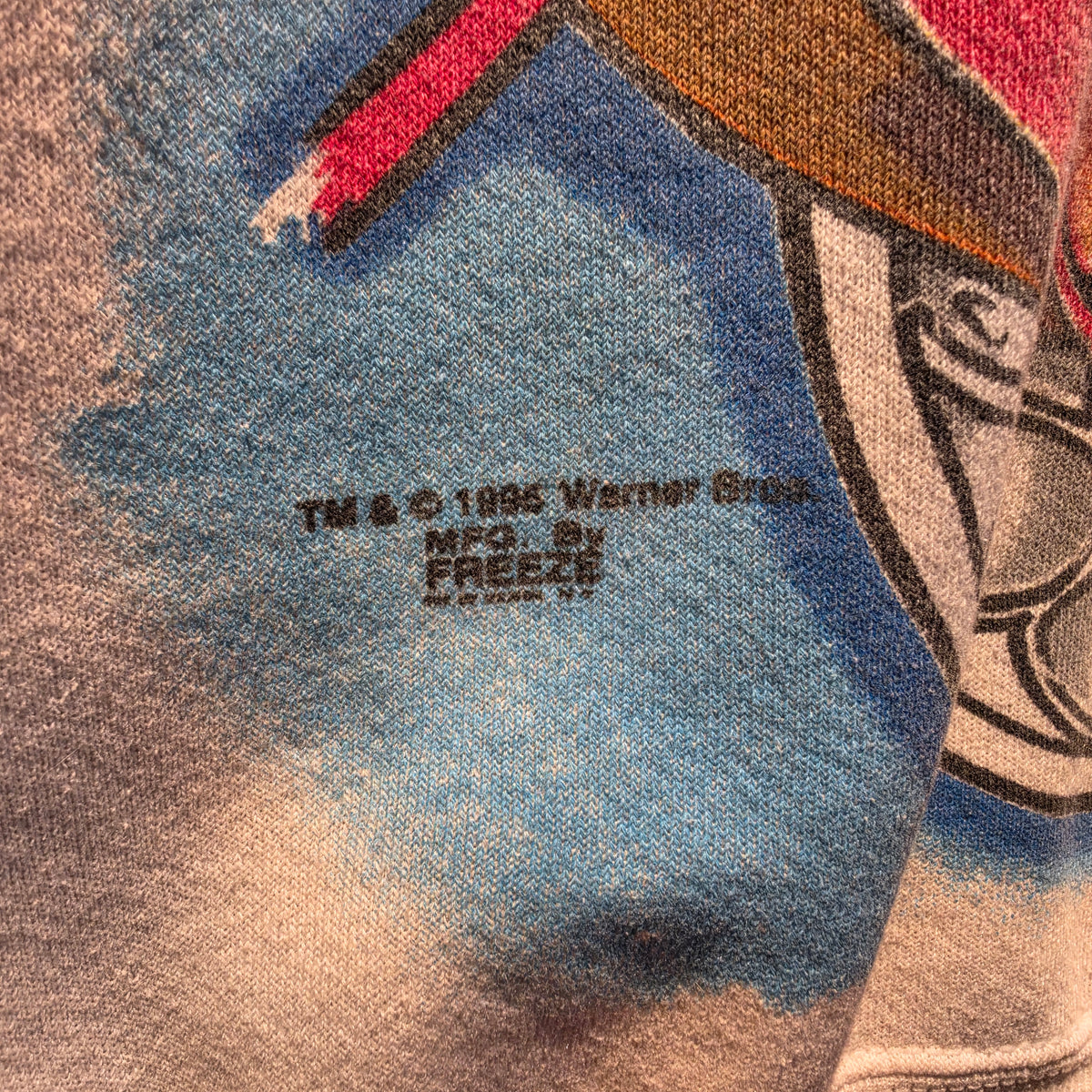 VTG Taz Basketball AOP Jam White Sweatshirt: XL