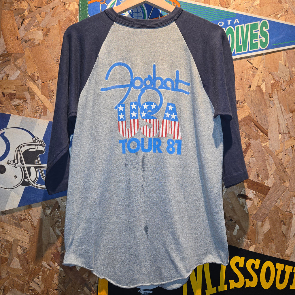 VTG 1981 Foghat Touring America Grey T-shirt: Large