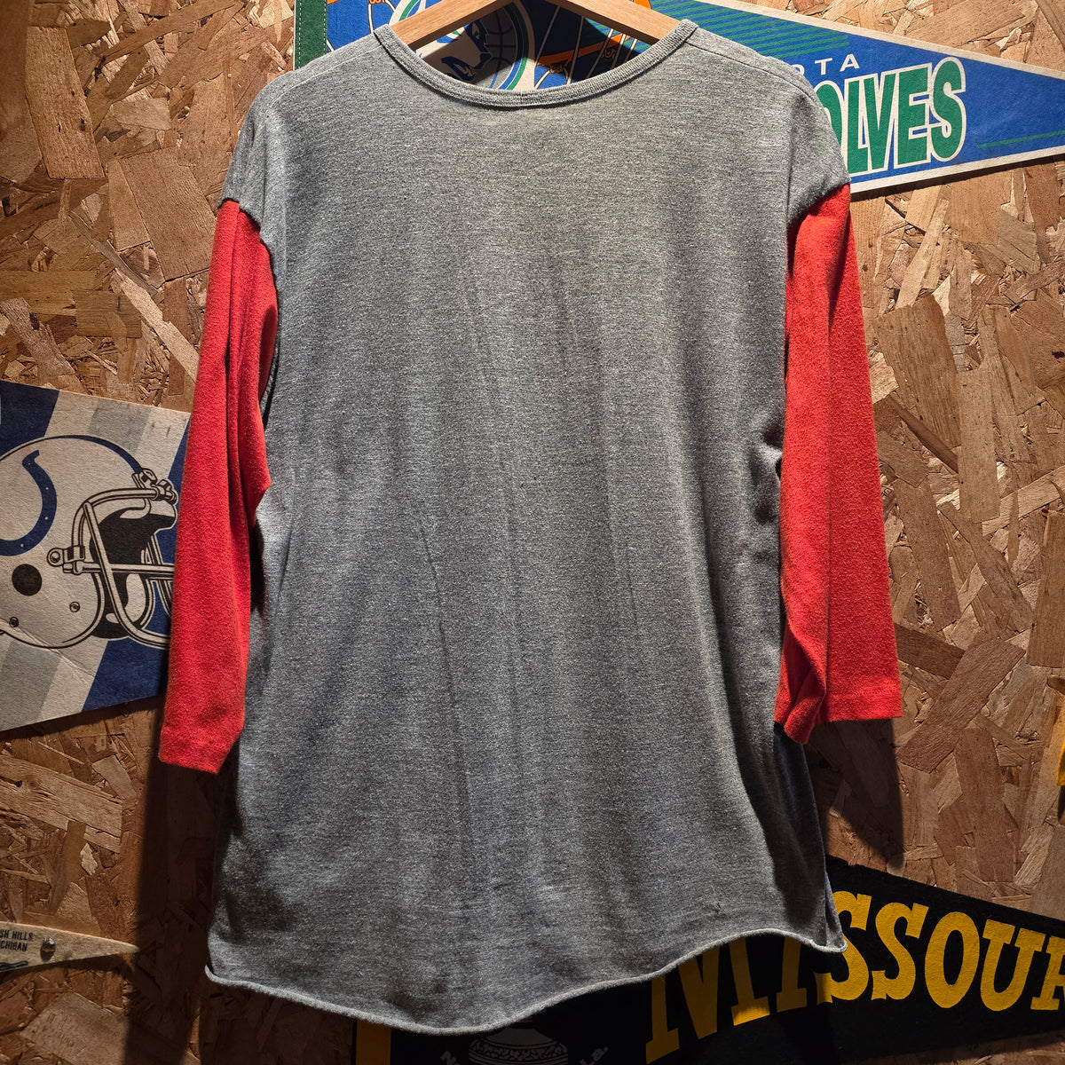 VTG 80's Indiana University Hoosiers Gray/Red Polo: XL