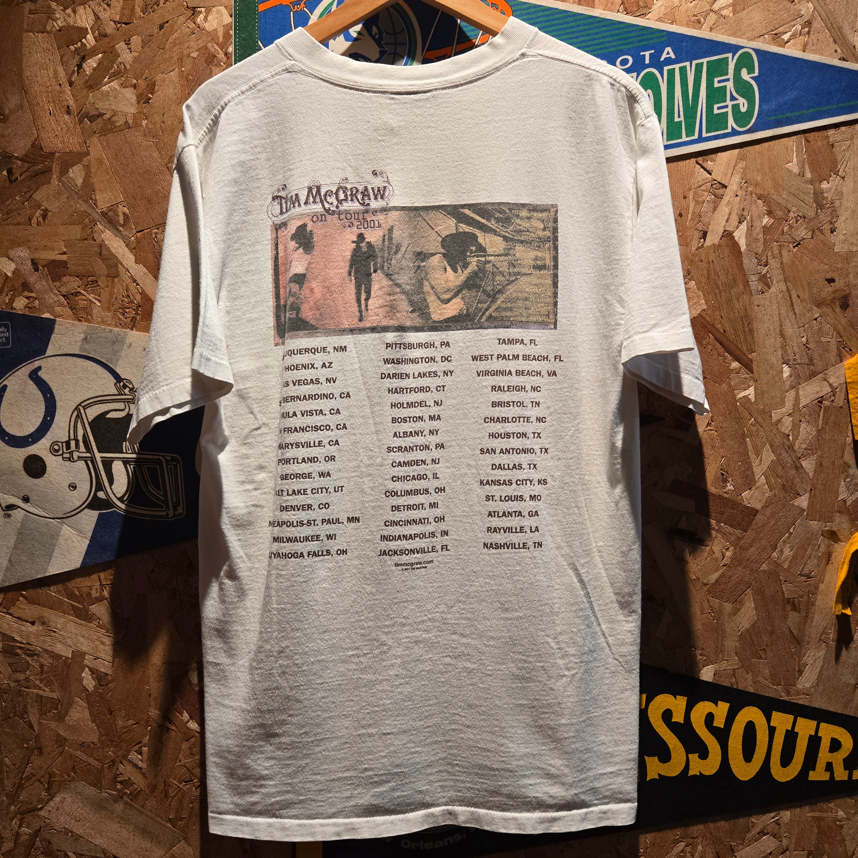 VTG 2001 Tim Mcgrew Set This Circus Down White Graphic T-Shirt: Large