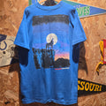 VTG Marlboro Unlimited Wolf Howling Made In USA Blue T-Shirt: XL