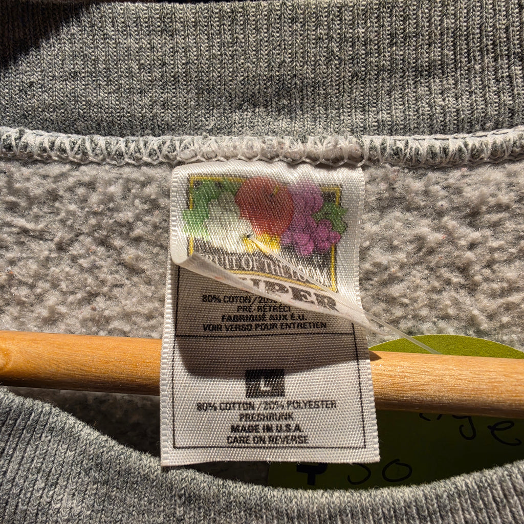 VTG 90's University Of Michigan Grey Sweatshirt: Large