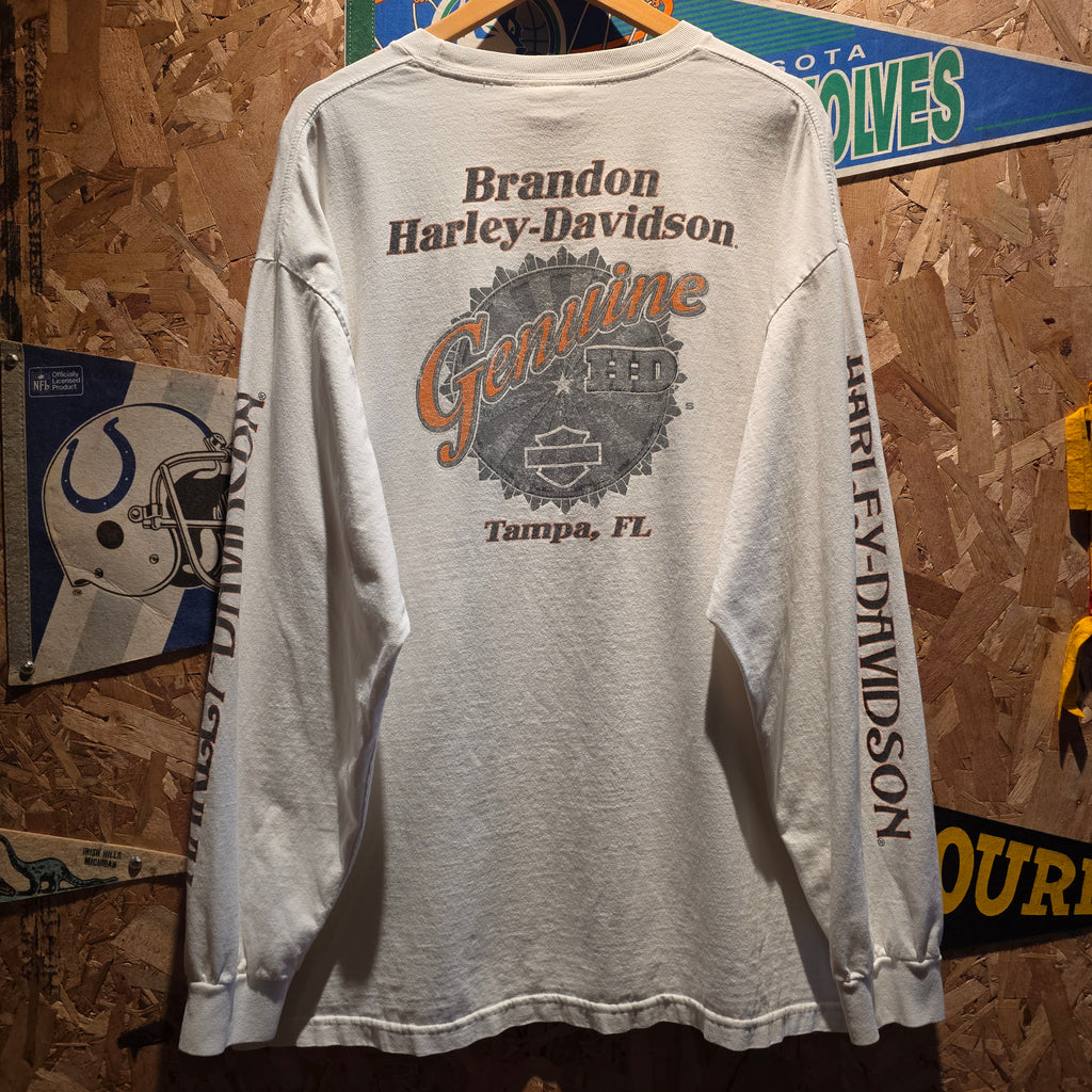 2013 Harley Davidson Long Sleeve Graphic White T-Shirt: XXL