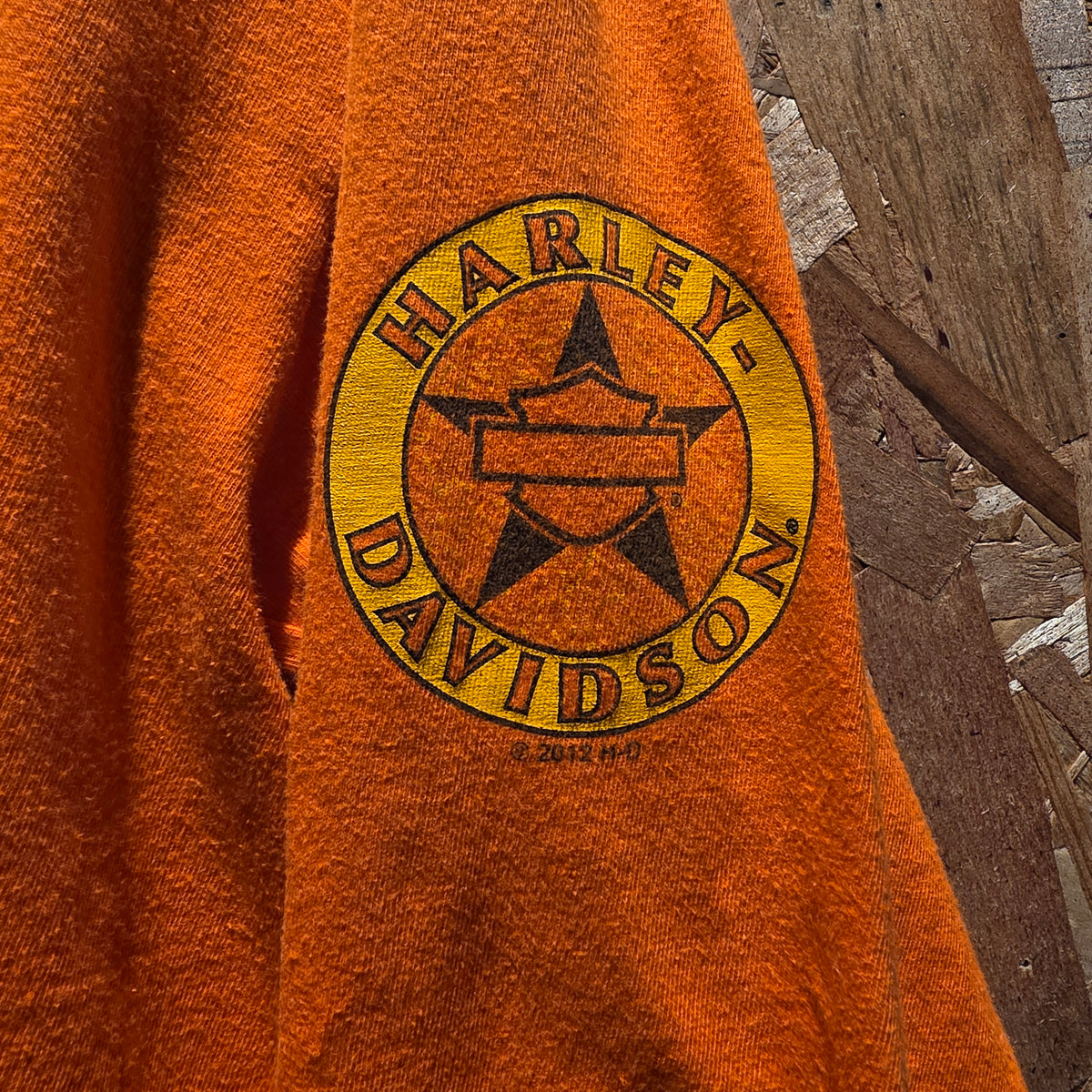 2012 Harley Davidson Orange Long Sleeve T-Shirt Indianapolis: XL