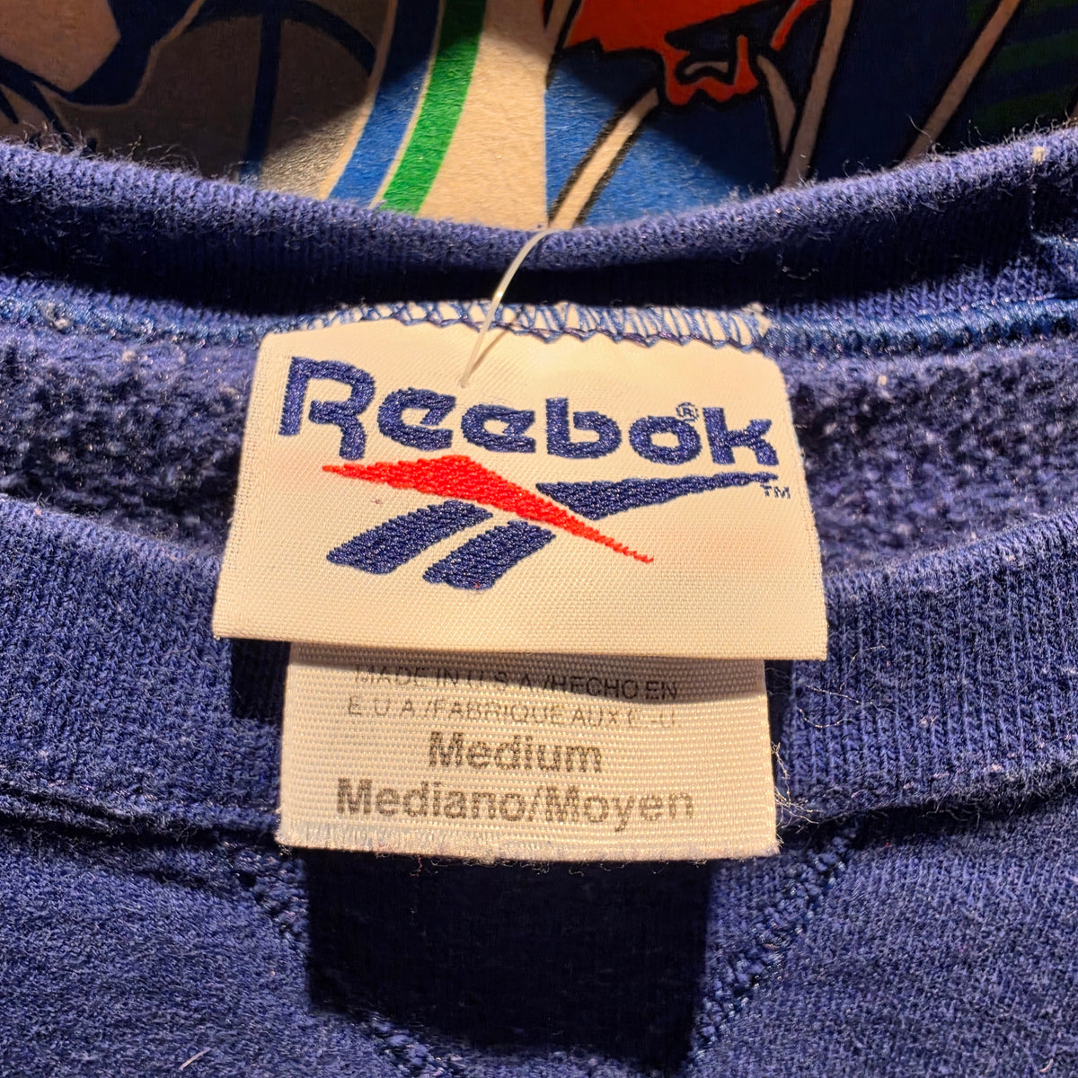 VTG Reebok Blue Sweatshirt Made In USA: Medium