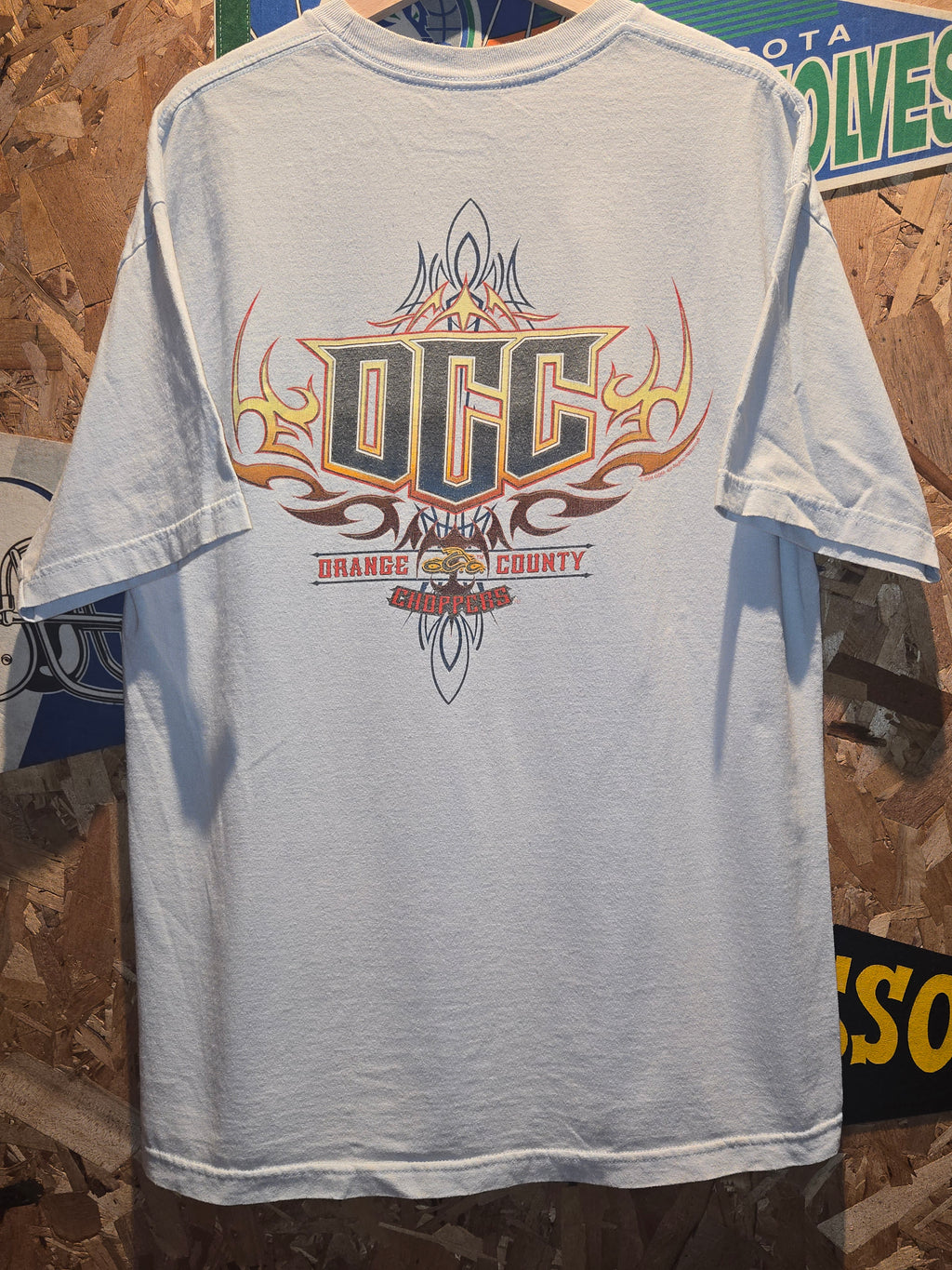 VTG 2004 Orange County Choppers Light Blue Graphic T-Shirt Sz XL