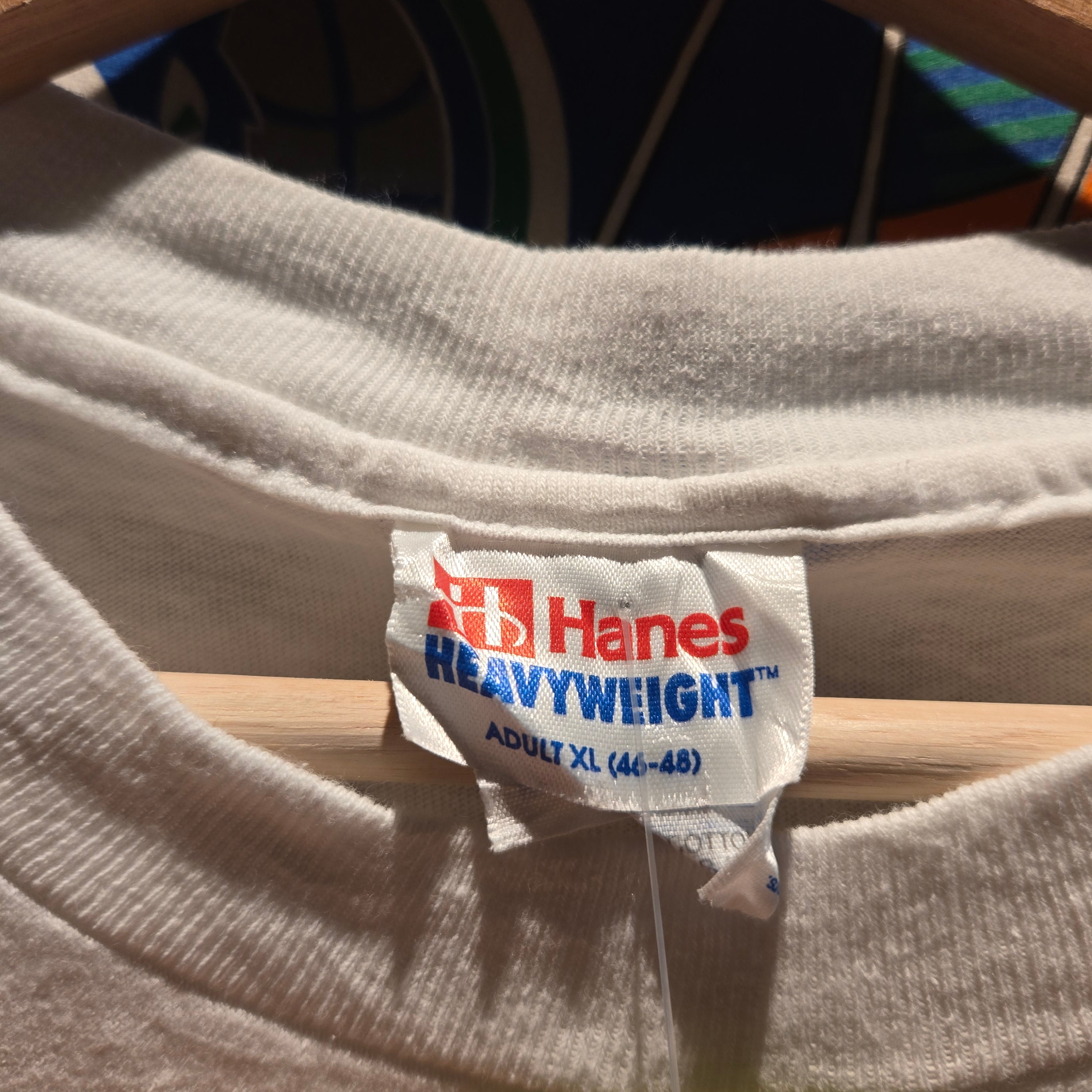 VTG Surge Drink White Graphic Hanes T-Shirt: XL