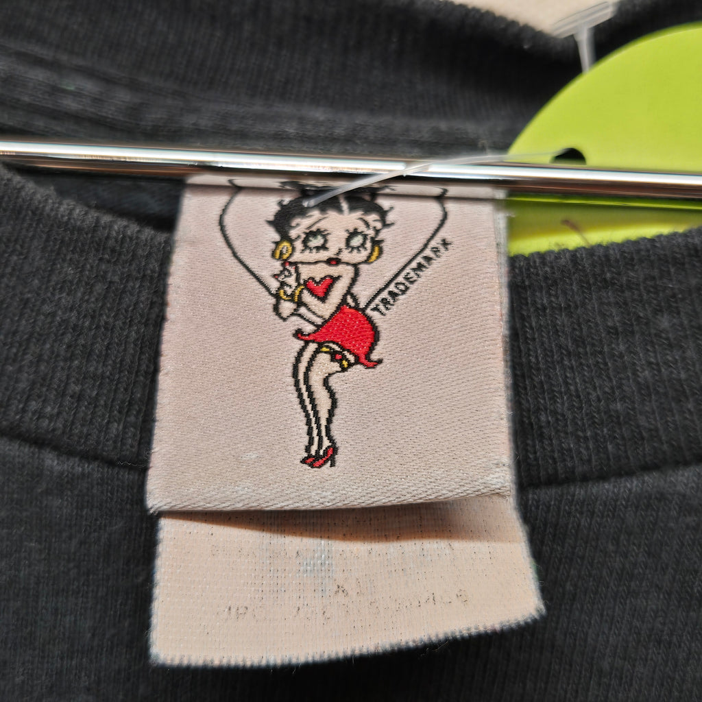 VTG 2005 Betty Boop Biker Babe Black T-Shirt: XL