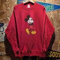VTG 90's Mickey Mouse Red Sweatshirt Walt Disney: XL