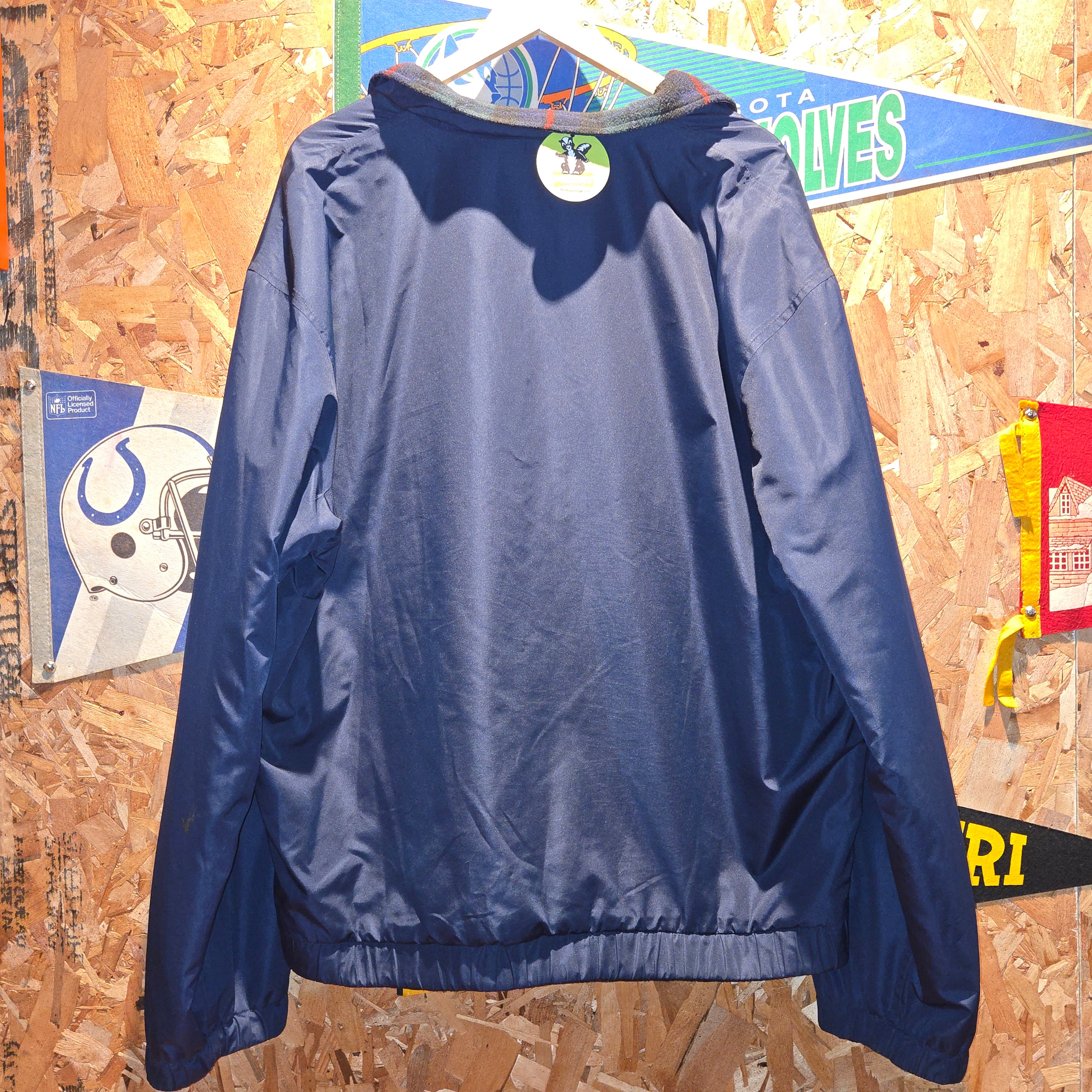 VTG POLO Ralph Lauren GOLF Plaid Reversible Windbreaker & Fleece Jacket: XL