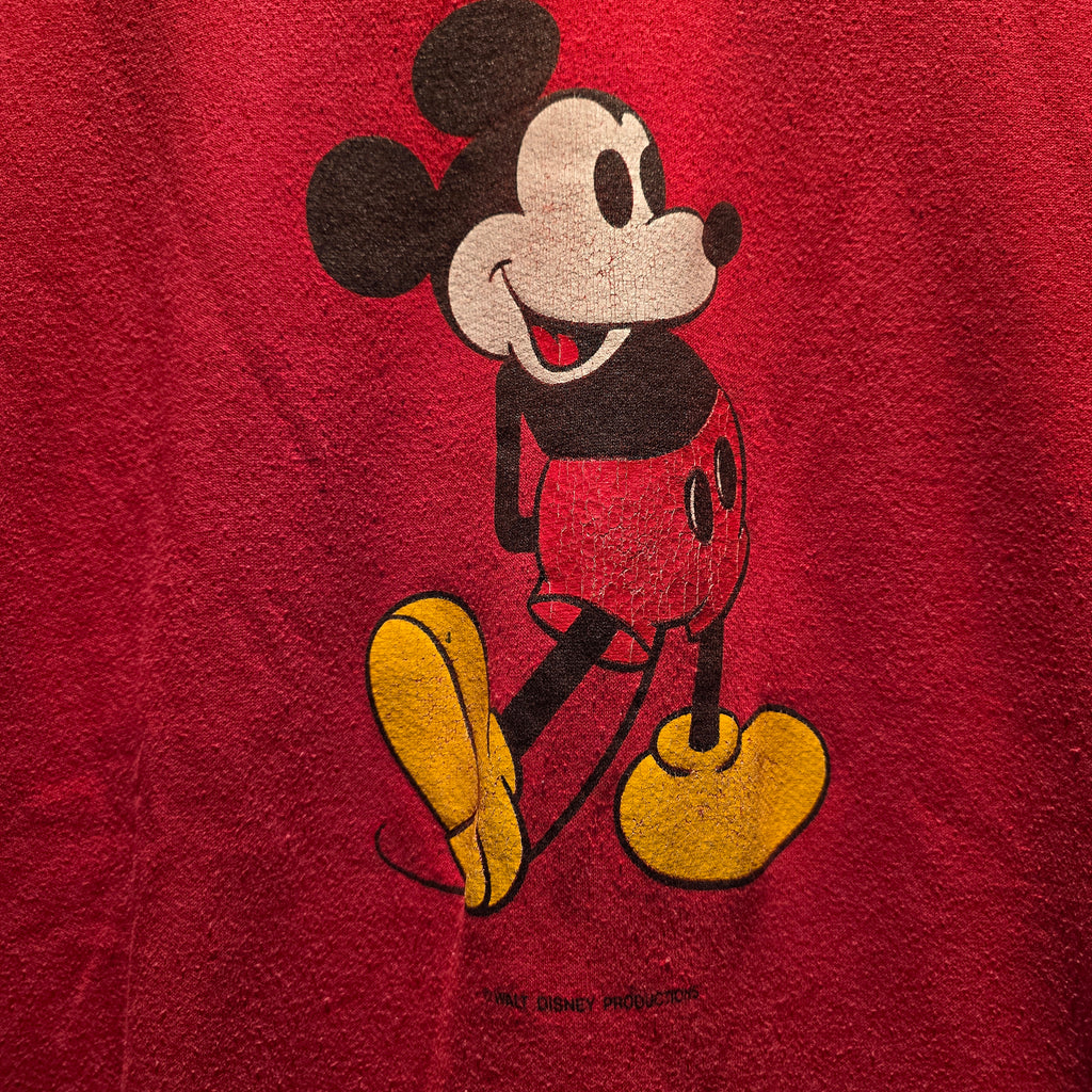 VTG 90's Mickey Mouse Red Sweatshirt Walt Disney: XL