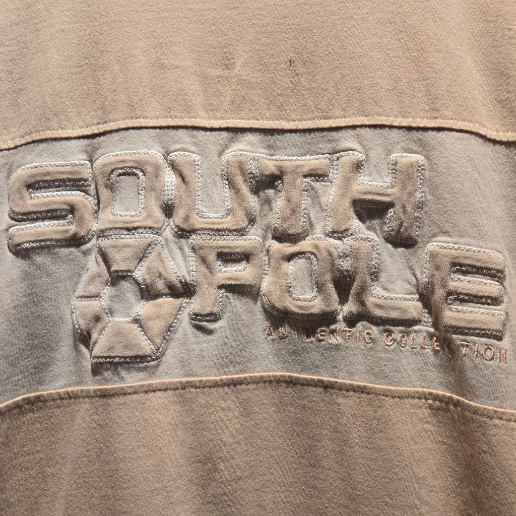 VTG South Pole Authentic Collection Beige Soft Embroidered Print: Large