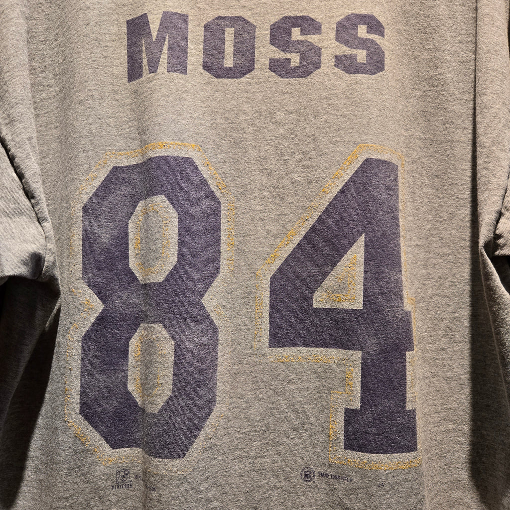 VTG 1998 Minnesota Vikings Randy Moss Grey T-shirt: XL