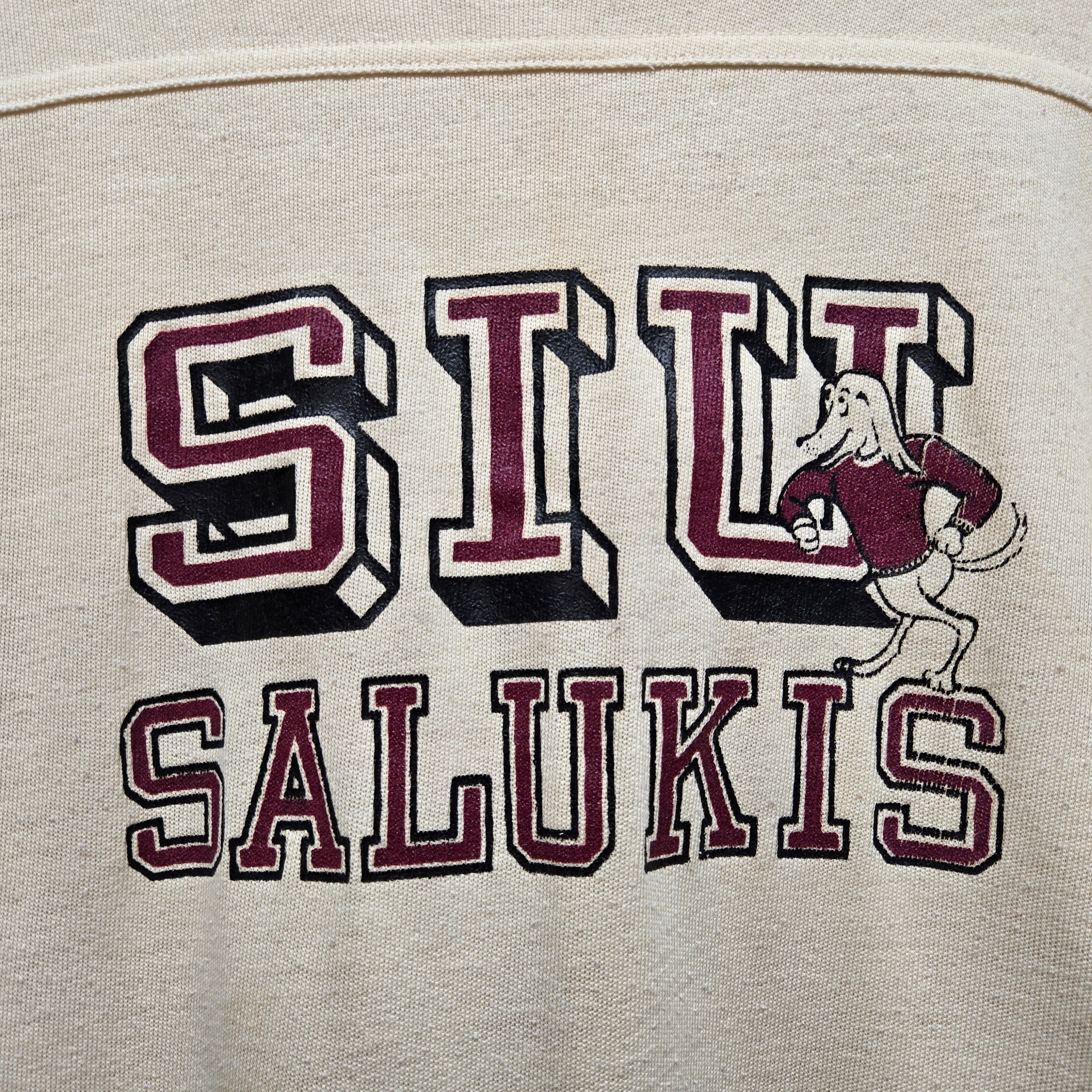 VTG 80's Southren Illinois University 3/4 Sleeve T-Shirt Salukis: Large