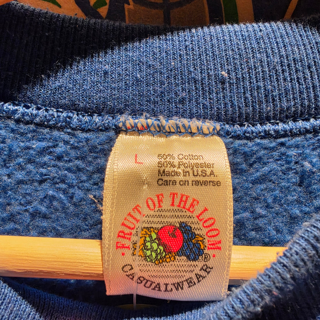 VTG 90's Kentucky Wildcats Blue Sweatshirt Spellout: Large