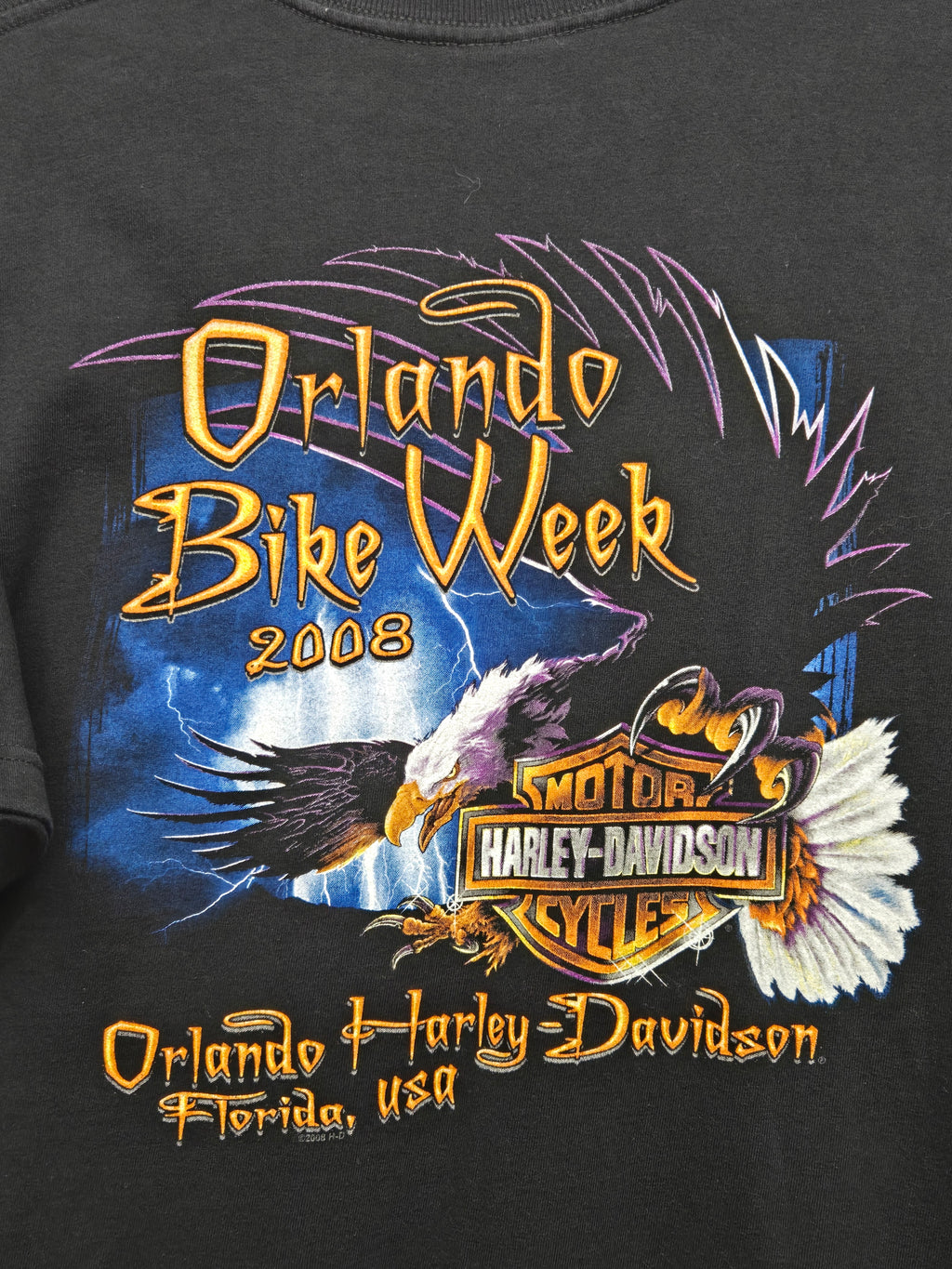 2008 Harley Davidson Bike Week Orlando Florida Egale Black: XL