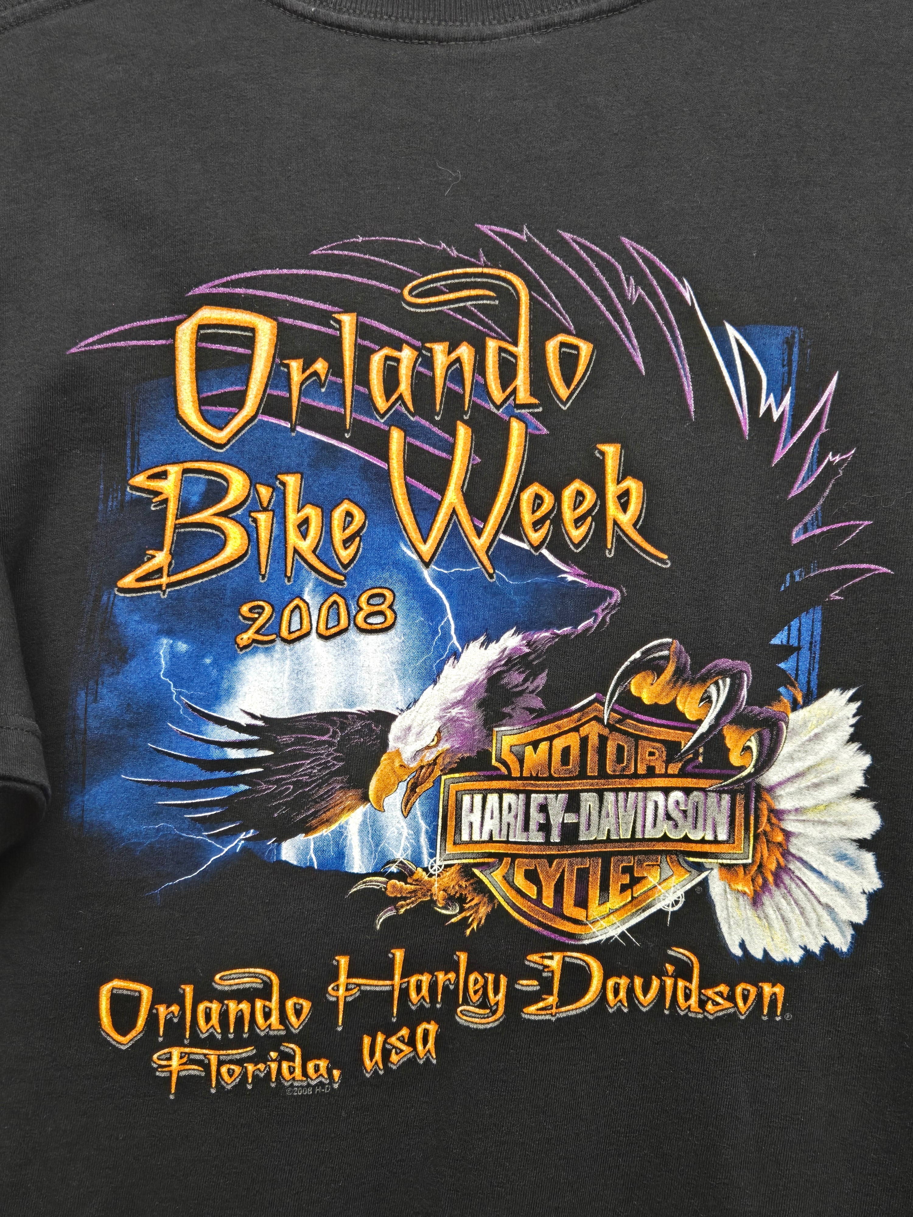 2008 Harley Davidson Bike Week Orlando Florida Egale Black: XL