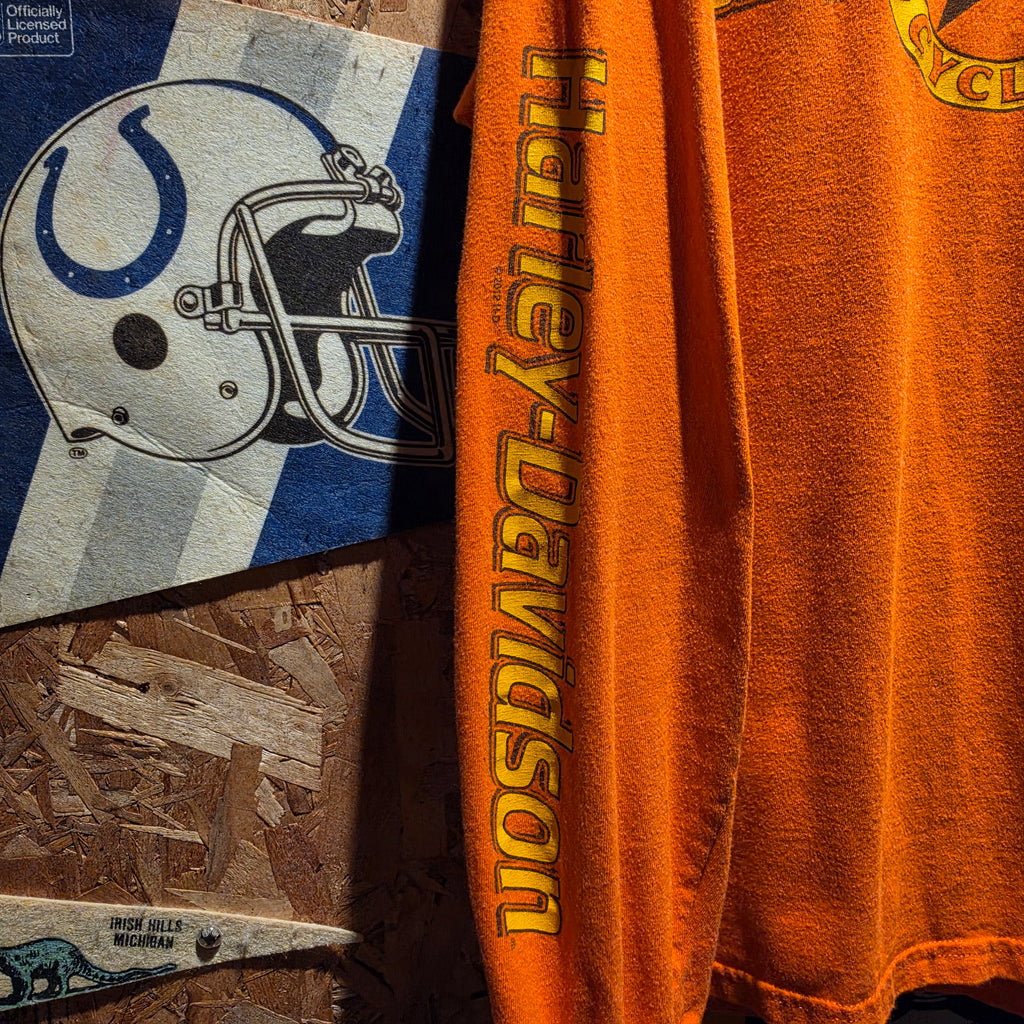 2012 Harley Davidson Orange Long Sleeve T-Shirt Indianapolis: XL